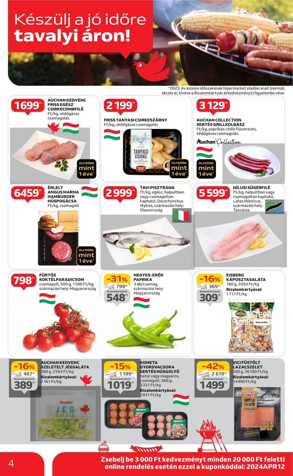 Auchan akciós újság Hipermarket 04.18–04.24 – 4. oldal