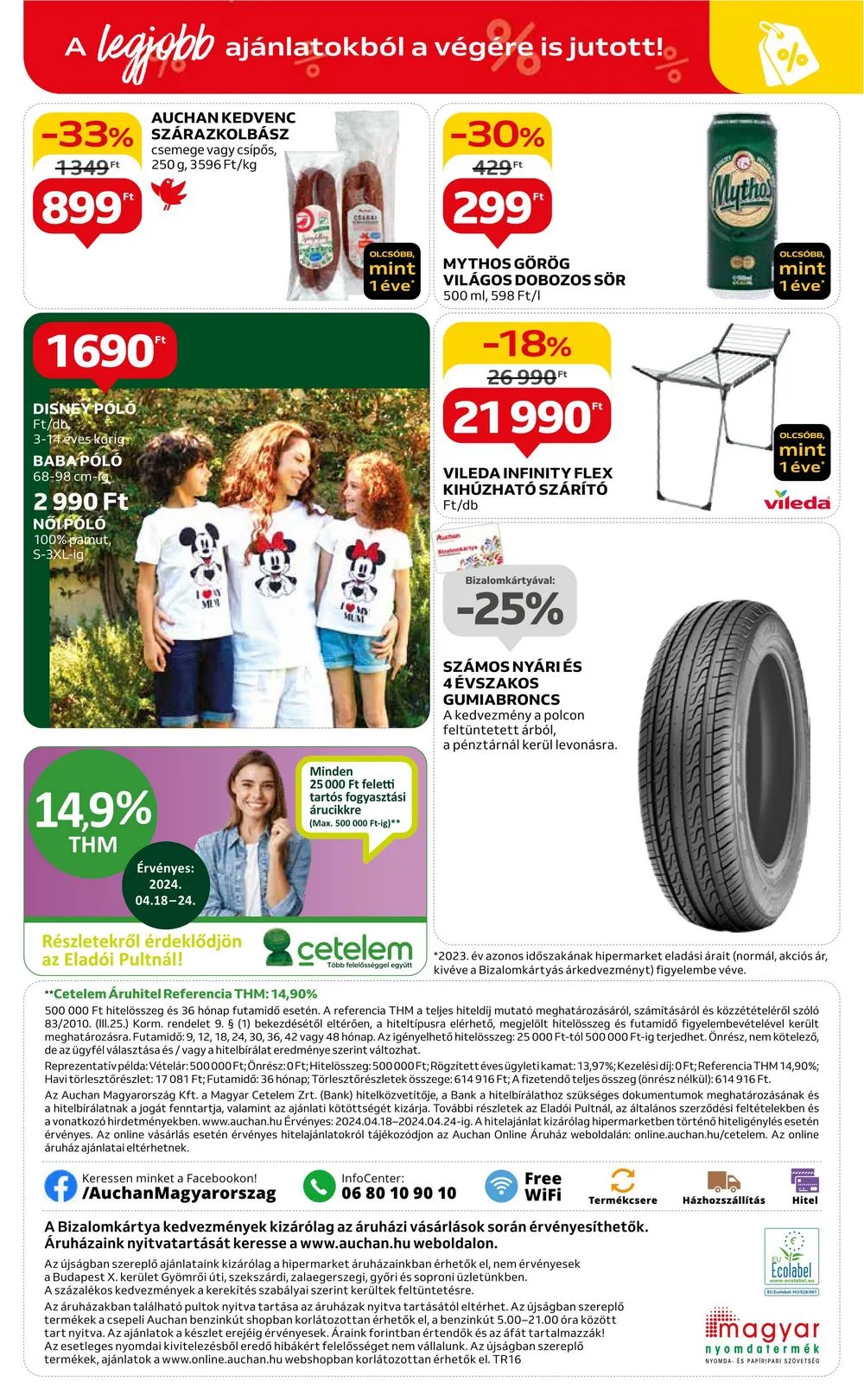 Auchan akciós újság Hipermarket 04.18–04.24 – 40. oldal