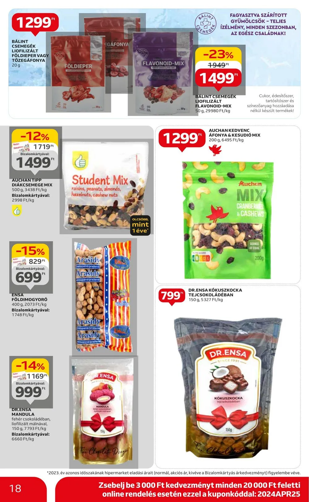Auchan akciós újság Hipermarket 04.25–04.30 – 18. oldal