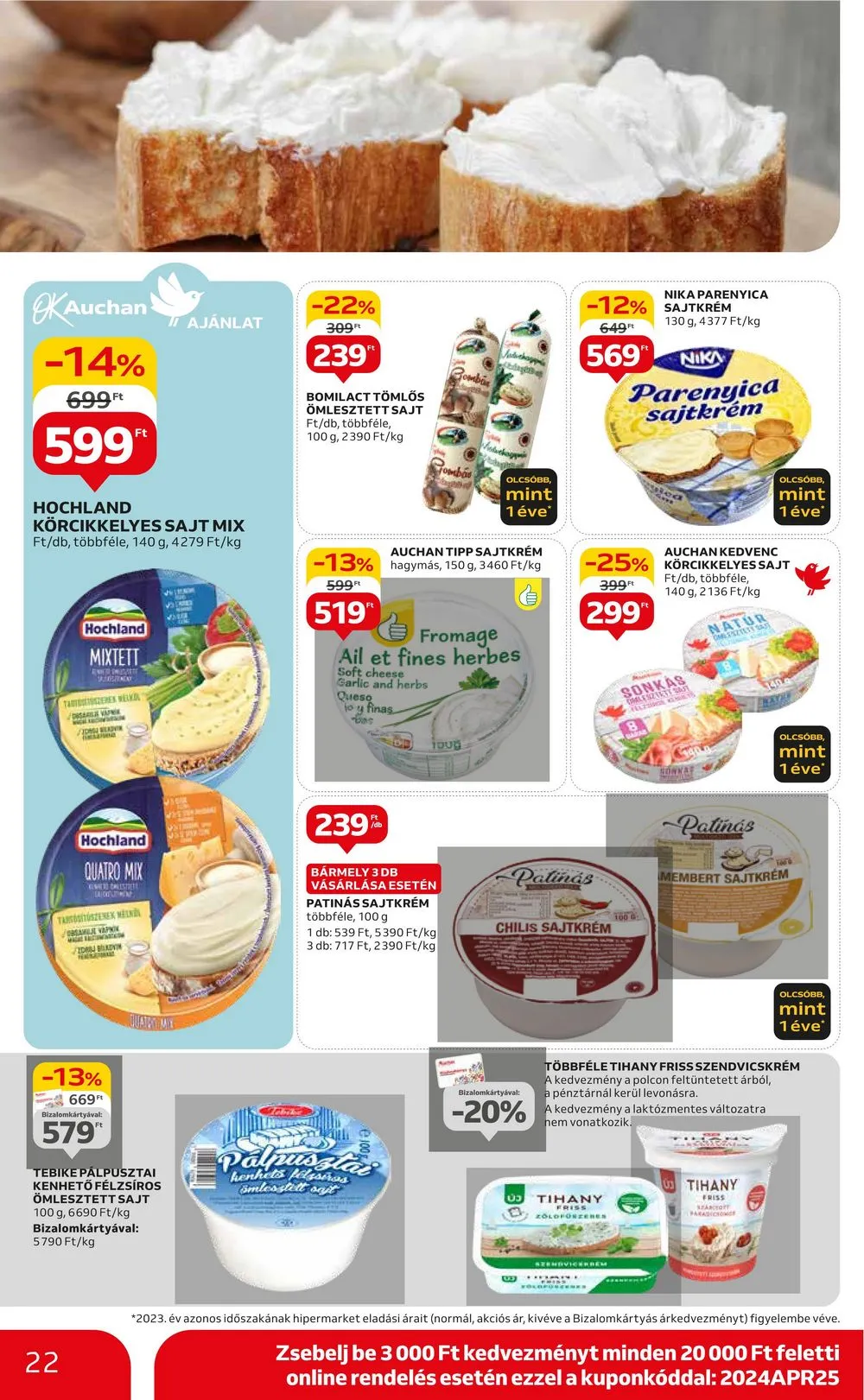 Auchan akciós újság Hipermarket 04.25–04.30 – 22. oldal