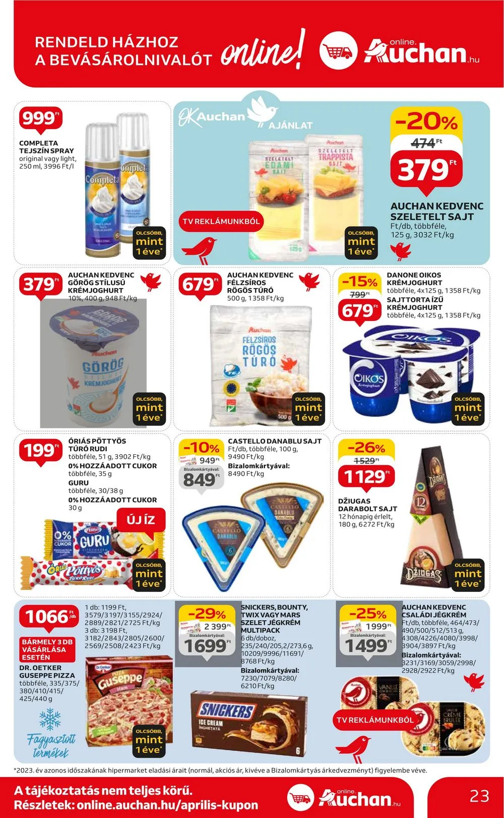 Auchan akciós újság Hipermarket 04.25–04.30 – 23. oldal