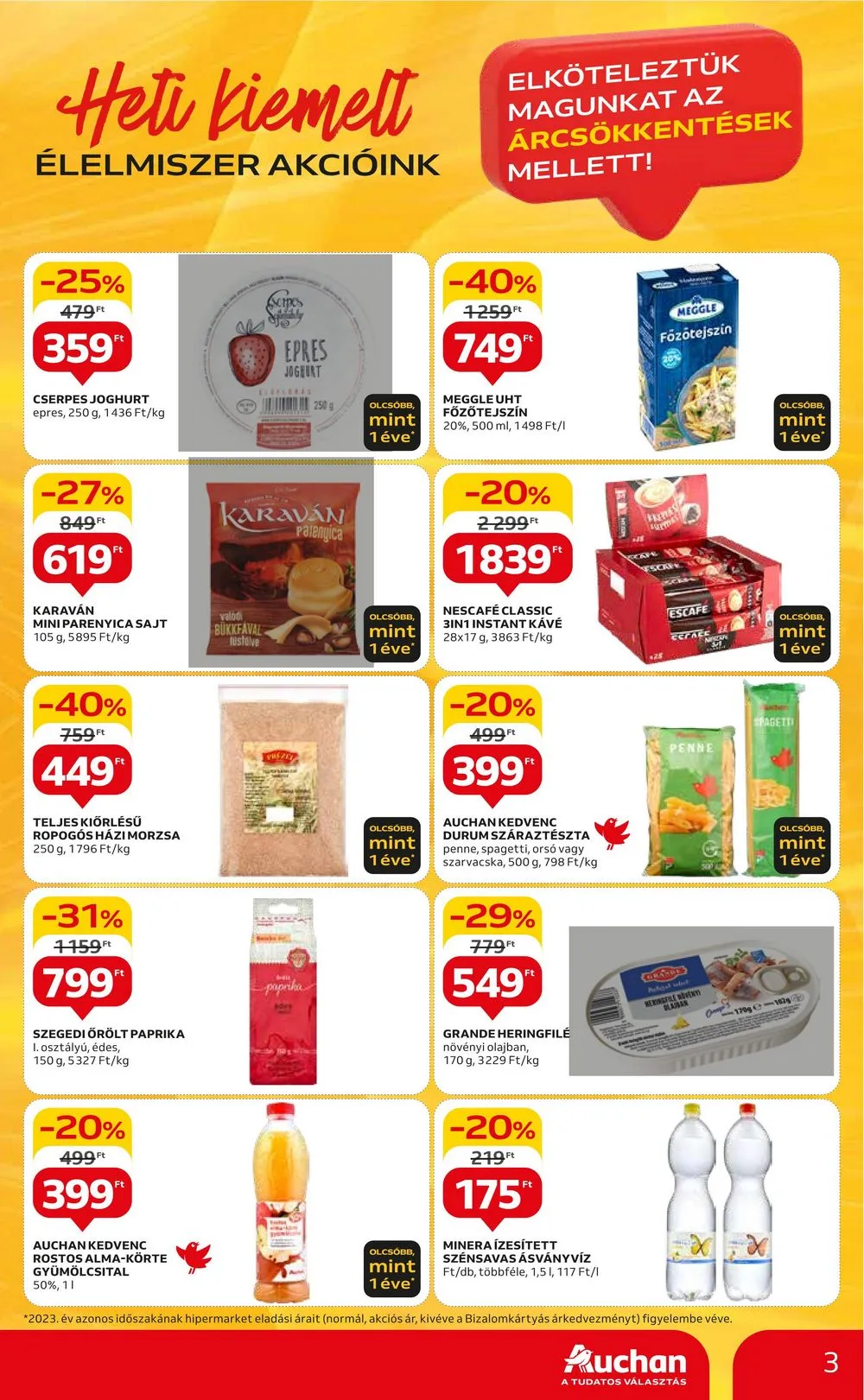 Auchan akciós újság Hipermarket 04.25–04.30 – 3. oldal
