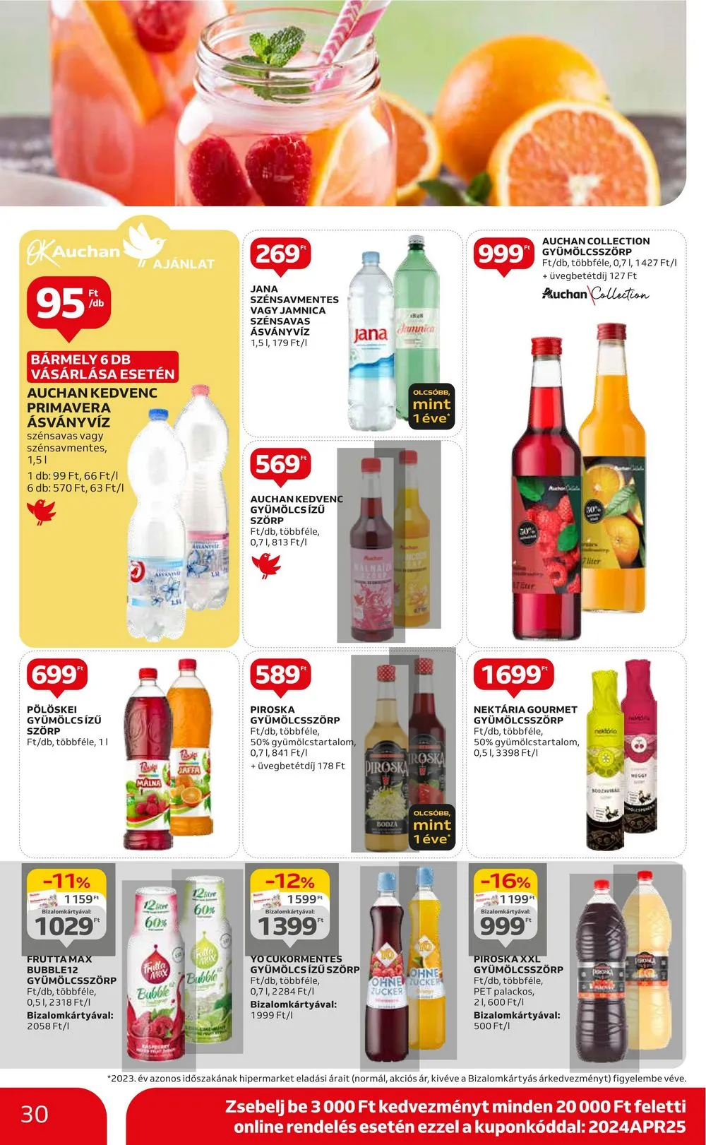 Auchan akciós újság Hipermarket 04.25–04.30 – 30. oldal