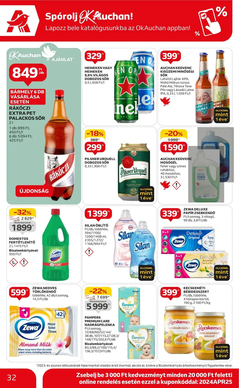 Auchan akciós újság Hipermarket 04.25–04.30 – 32. oldal