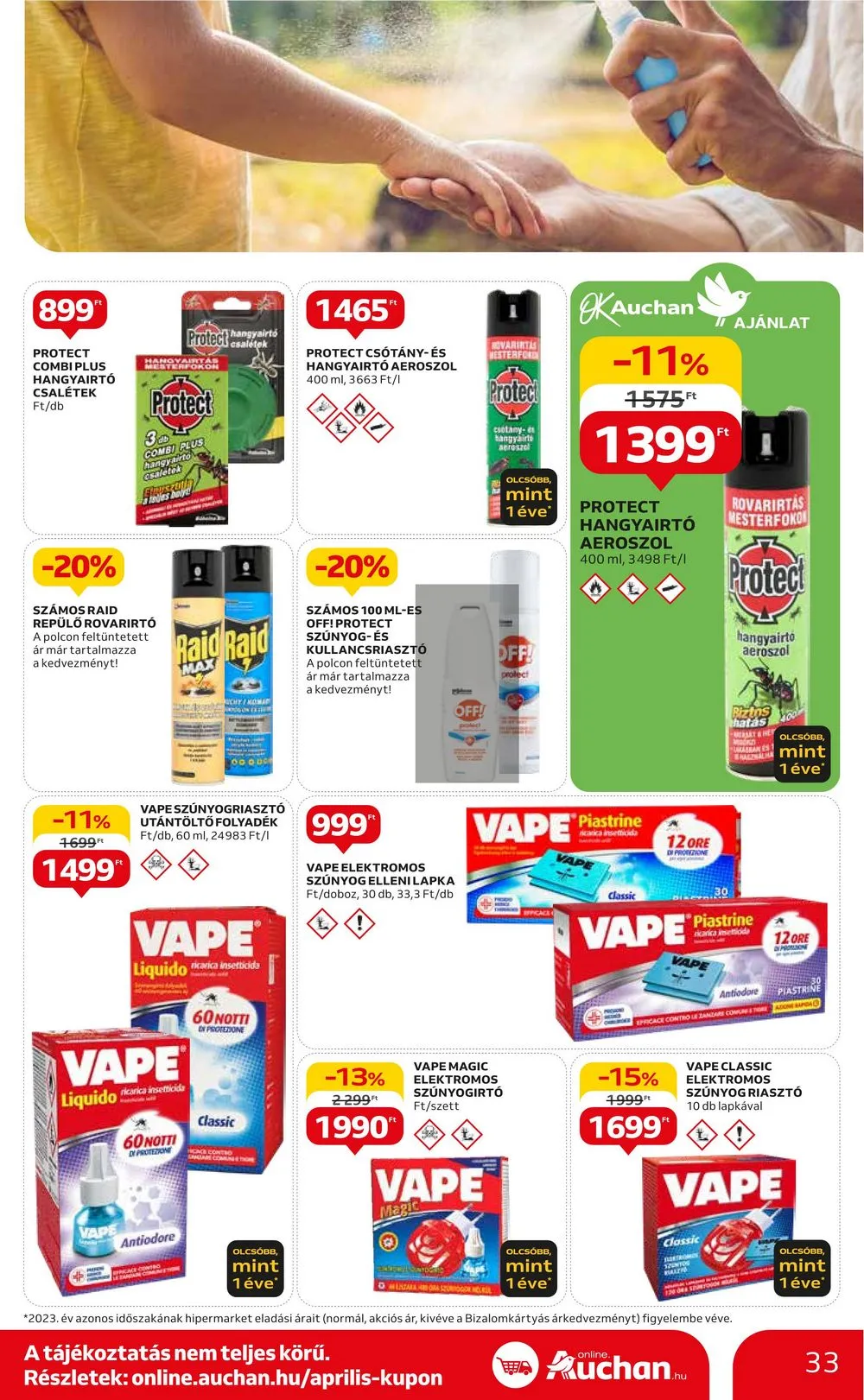 Auchan akciós újság Hipermarket 04.25–04.30 – 33. oldal