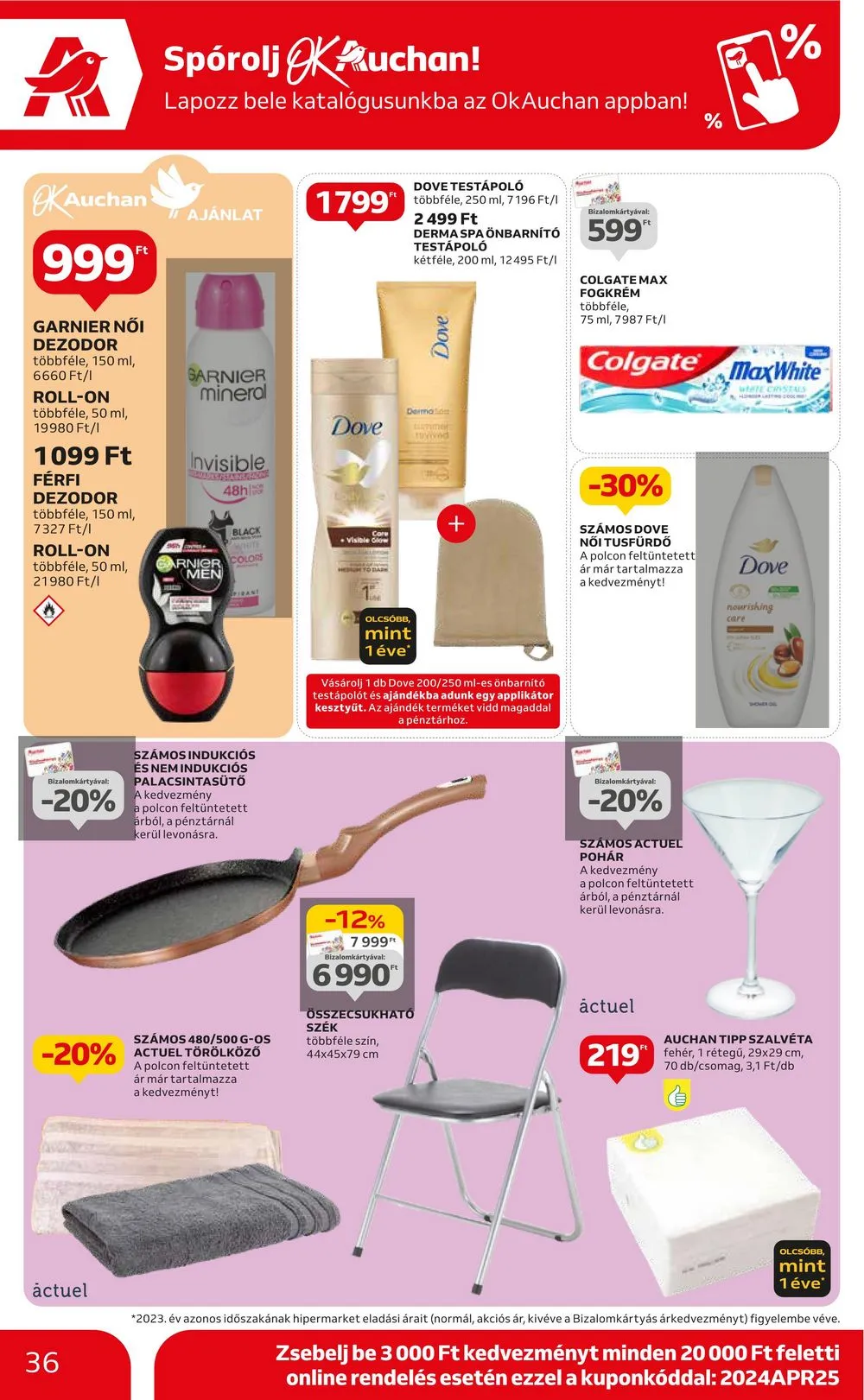 Auchan akciós újság Hipermarket 04.25–04.30 – 36. oldal