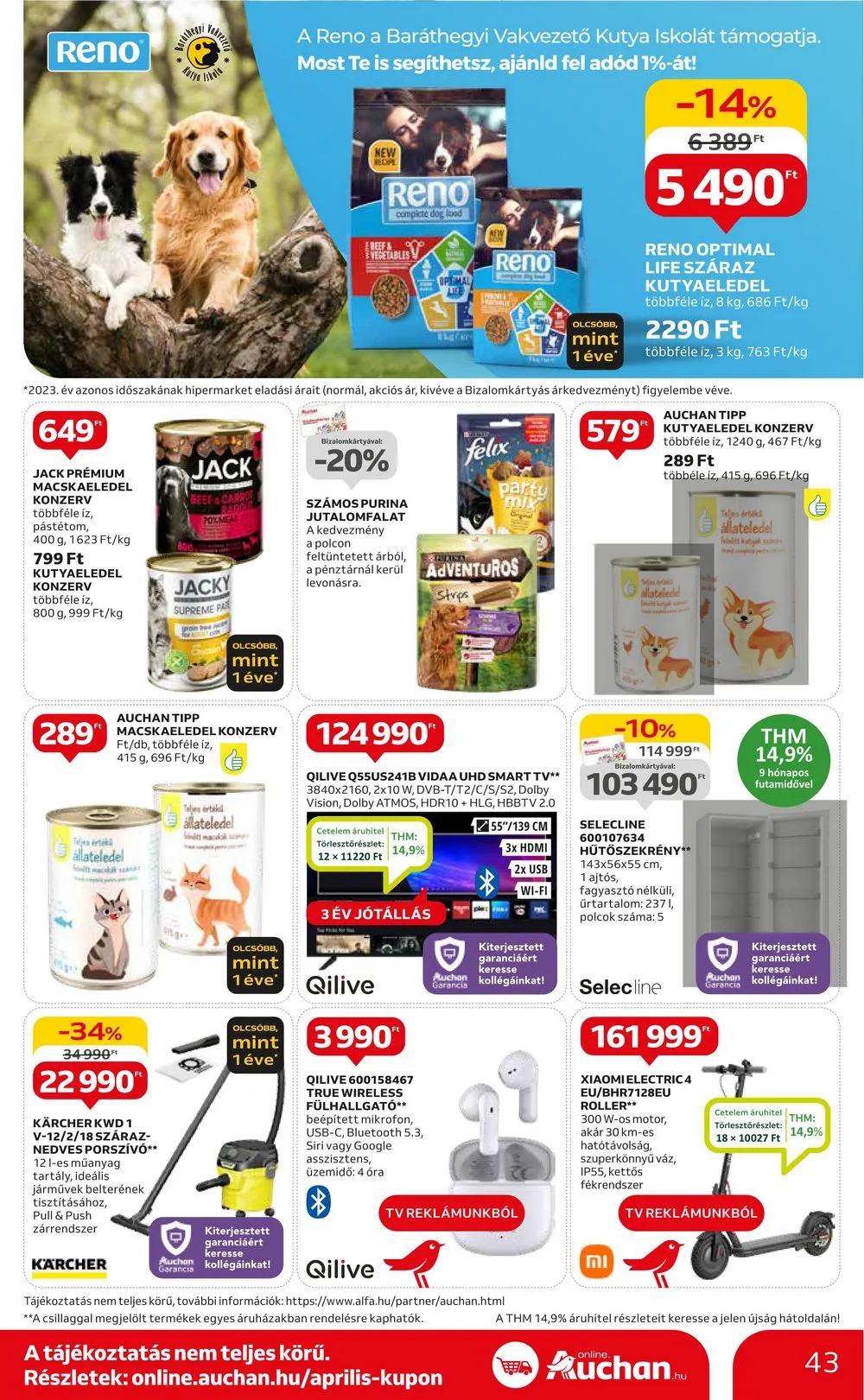 Auchan akciós újság Hipermarket 04.25–04.30 – 43. oldal