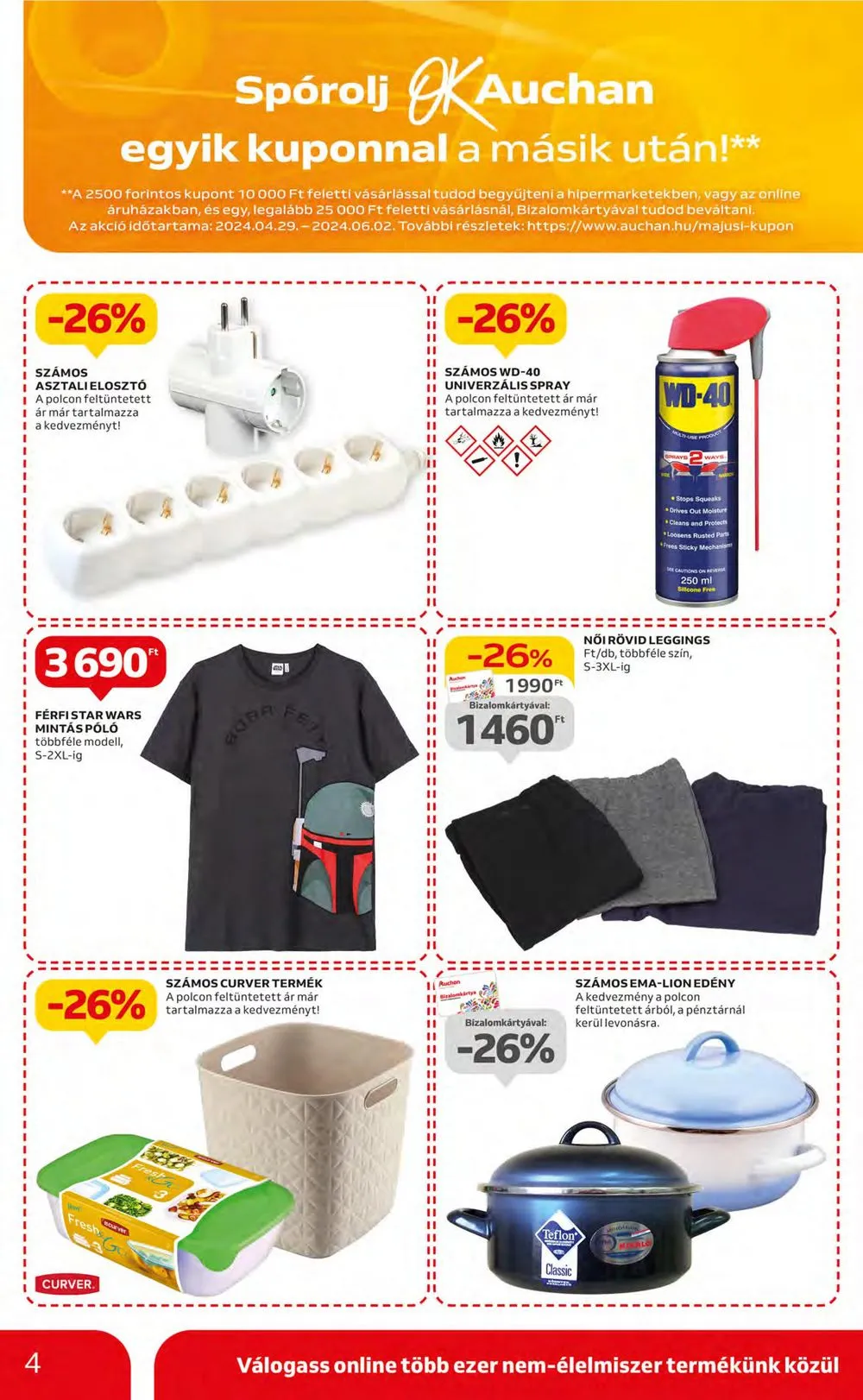 Auchan akciós újság Hipermarket 05.09–05.15 – 4. oldal