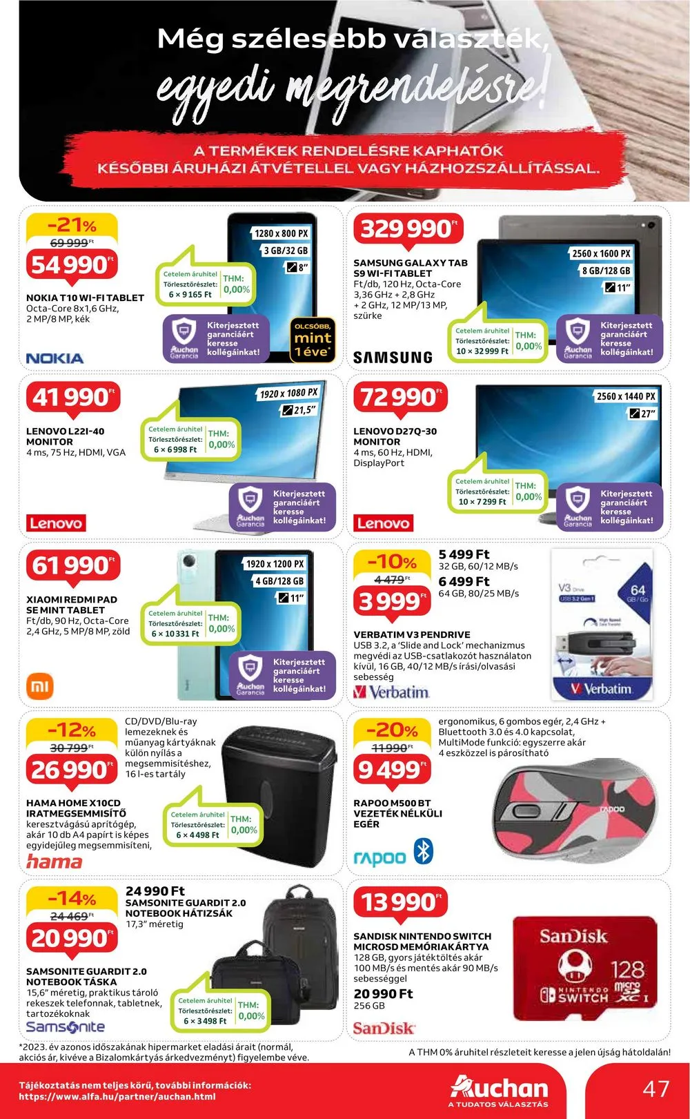 Auchan akciós újság Hipermarket 05.16–05.22 – 47. oldal