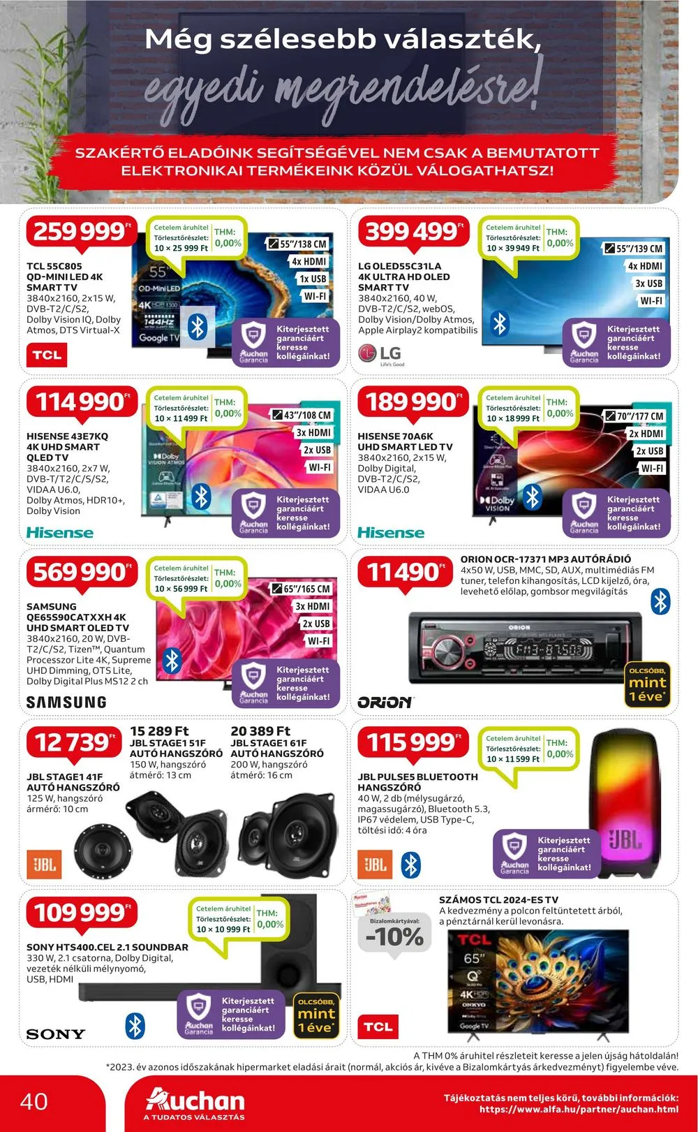 Auchan akciós újság Hipermarket 05.23–05.29 – 40. oldal