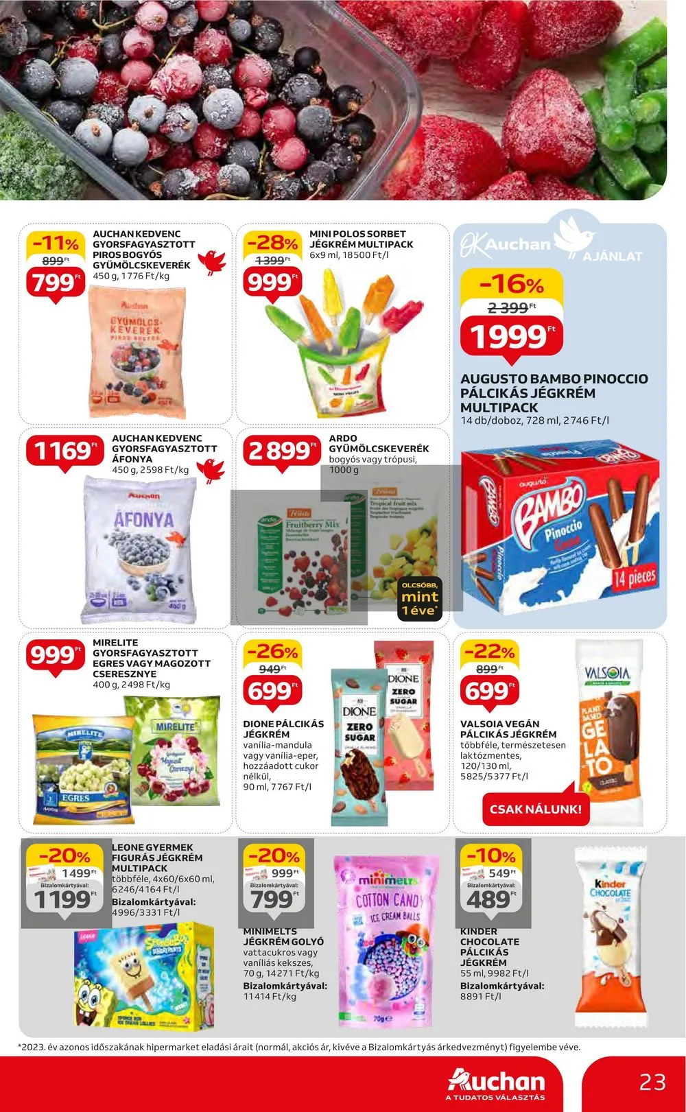 Auchan akciós újság Hipermarket 06.20–06.27 – 23. oldal