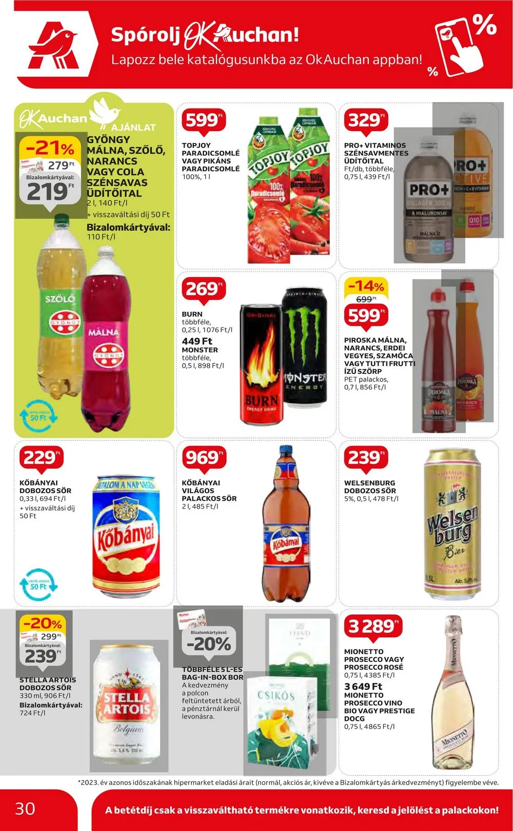 Auchan akciós újság Hipermarket 06.20–06.27 – 30. oldal
