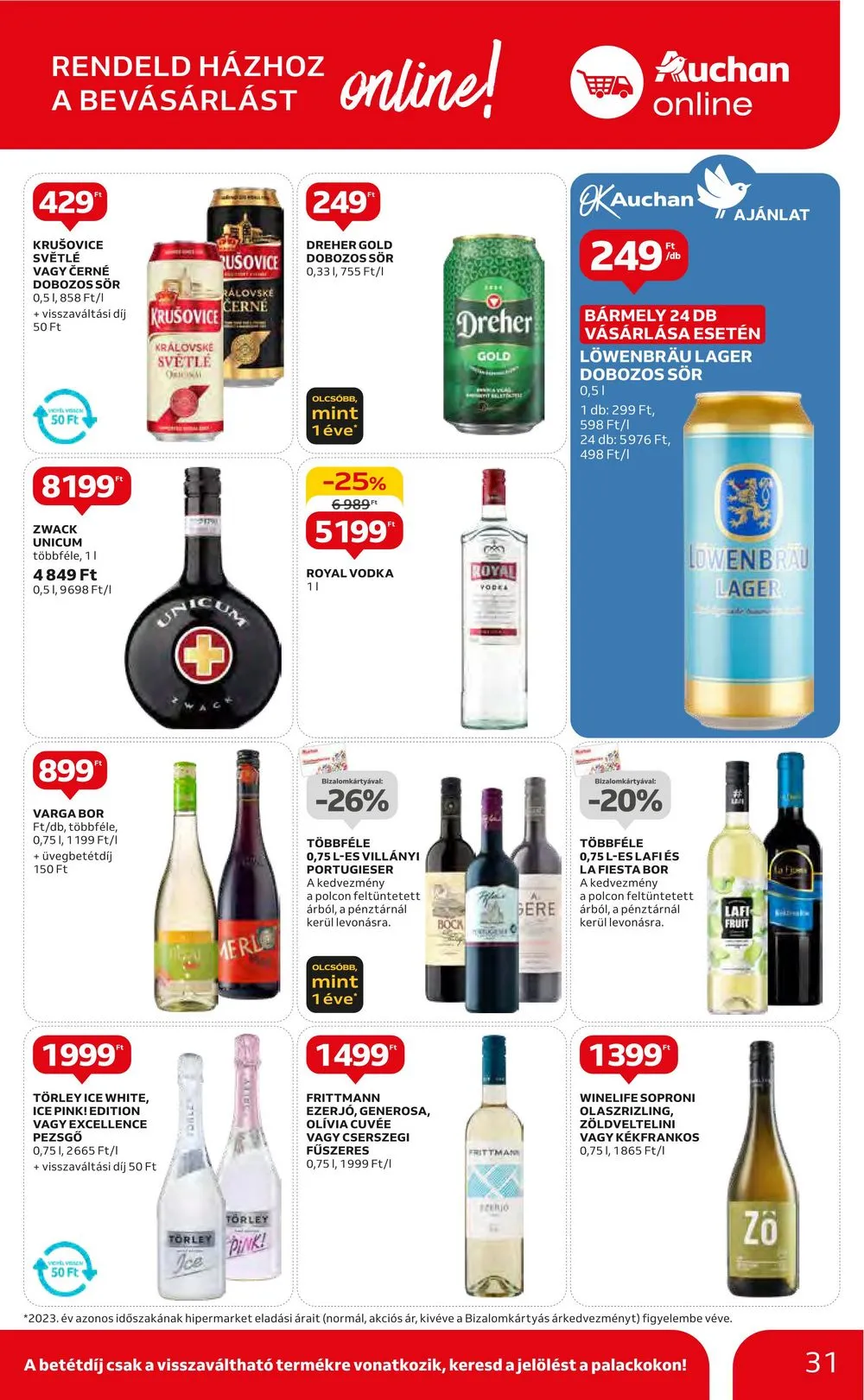 Auchan akciós újság Hipermarket 06.20–06.27 – 31. oldal