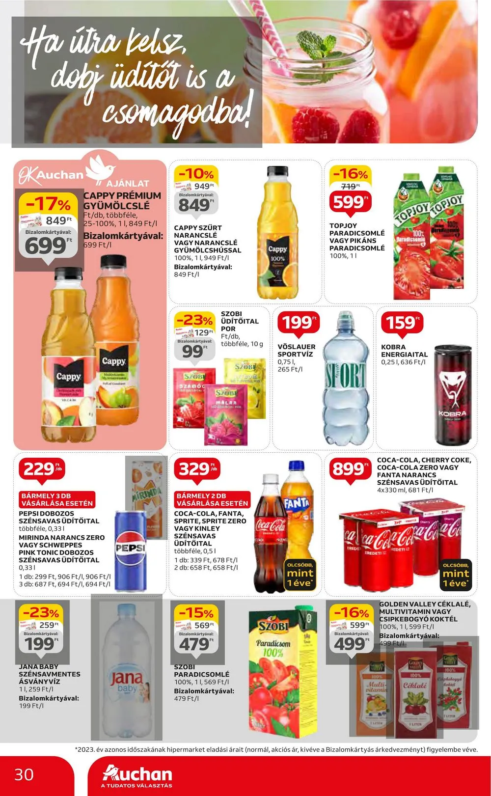 Auchan akciós újság Hipermarket 08.01–08.07 – 30. oldal