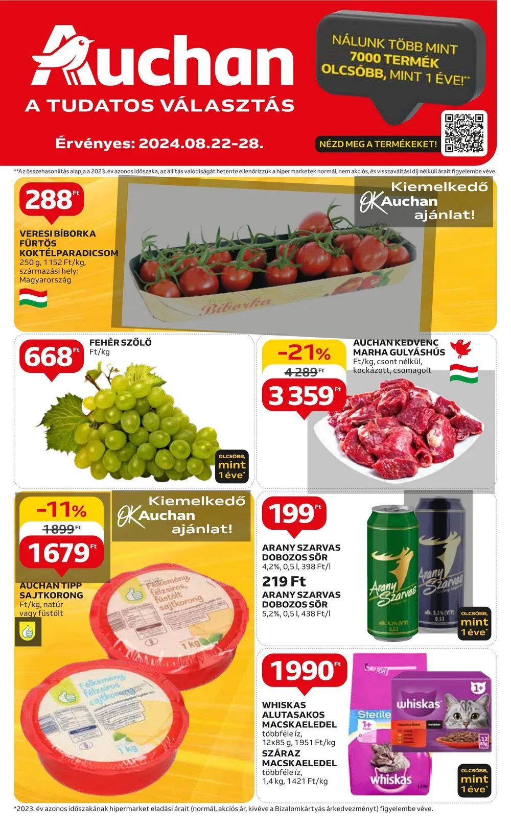 Auchan akciós újság Hipermarket 08.22–08.28