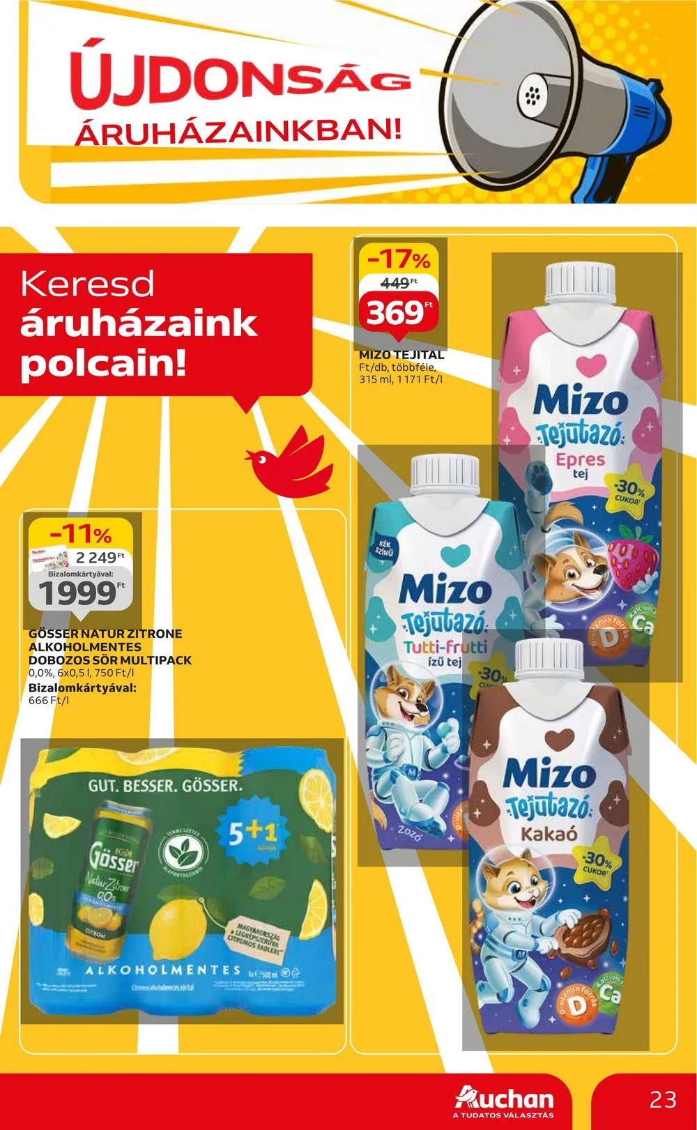 Auchan akciós újság Hipermarket 08.22–08.28 – 23. oldal