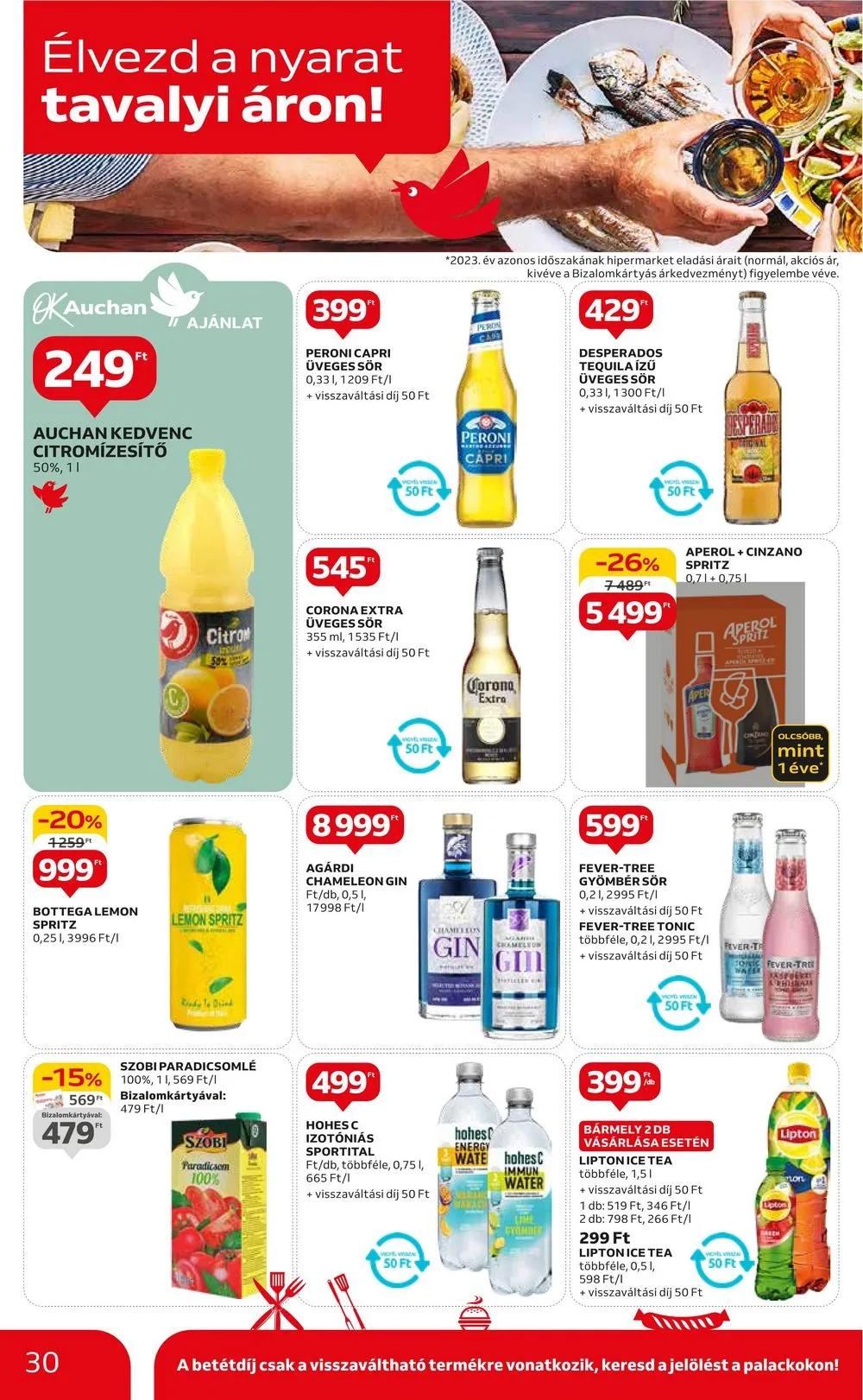Auchan akciós újság Hipermarket 08.22–08.28 – 30. oldal