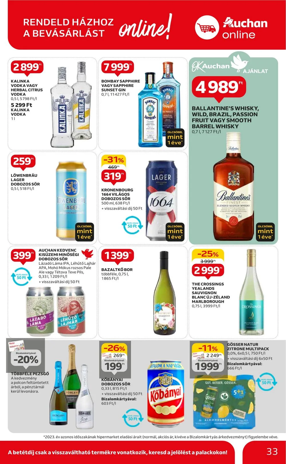 Auchan akciós újság Hipermarket 08.22–08.28 – 33. oldal