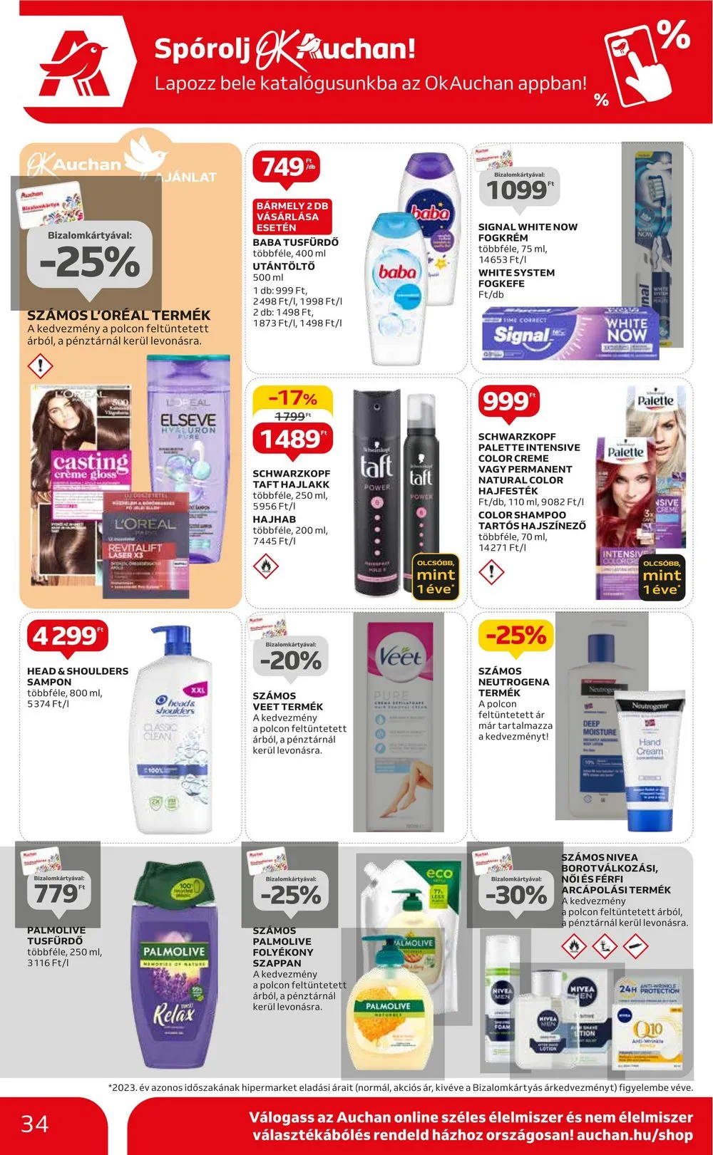Auchan akciós újság Hipermarket 08.22–08.28 – 34. oldal