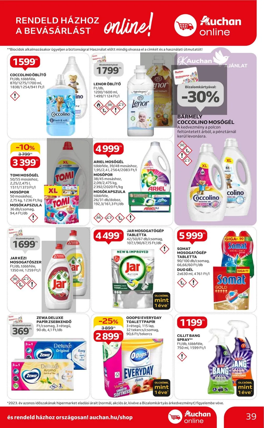 Auchan akciós újság Hipermarket 08.22–08.28 – 39. oldal
