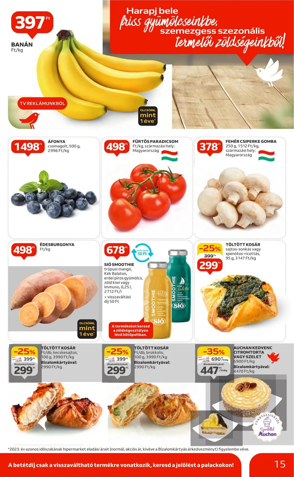 Auchan akciós újság Hipermarket 08.29–09.04 – 15. oldal