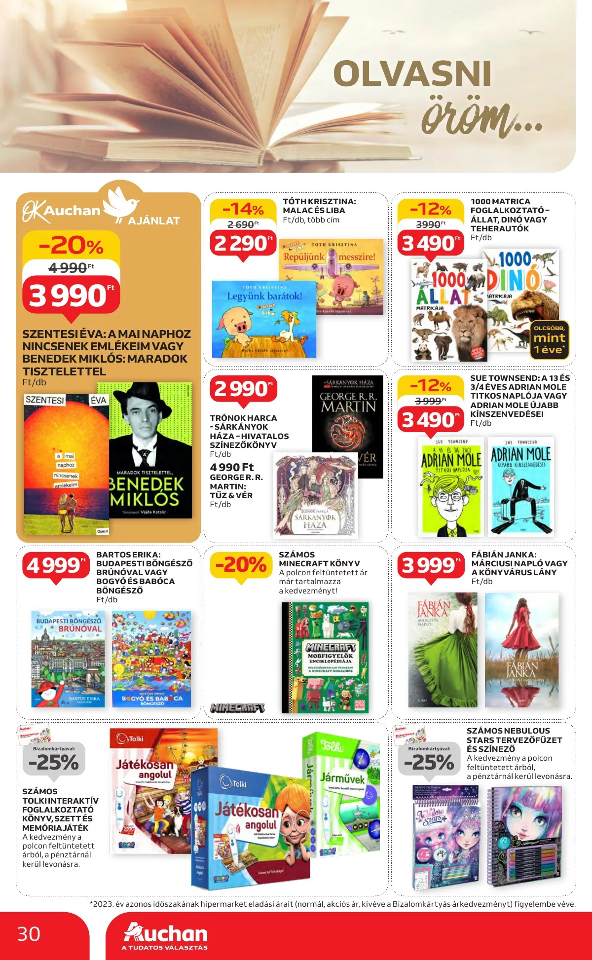 Auchan akciós újság Hipermarket 09.19–09.25 – 30. oldal