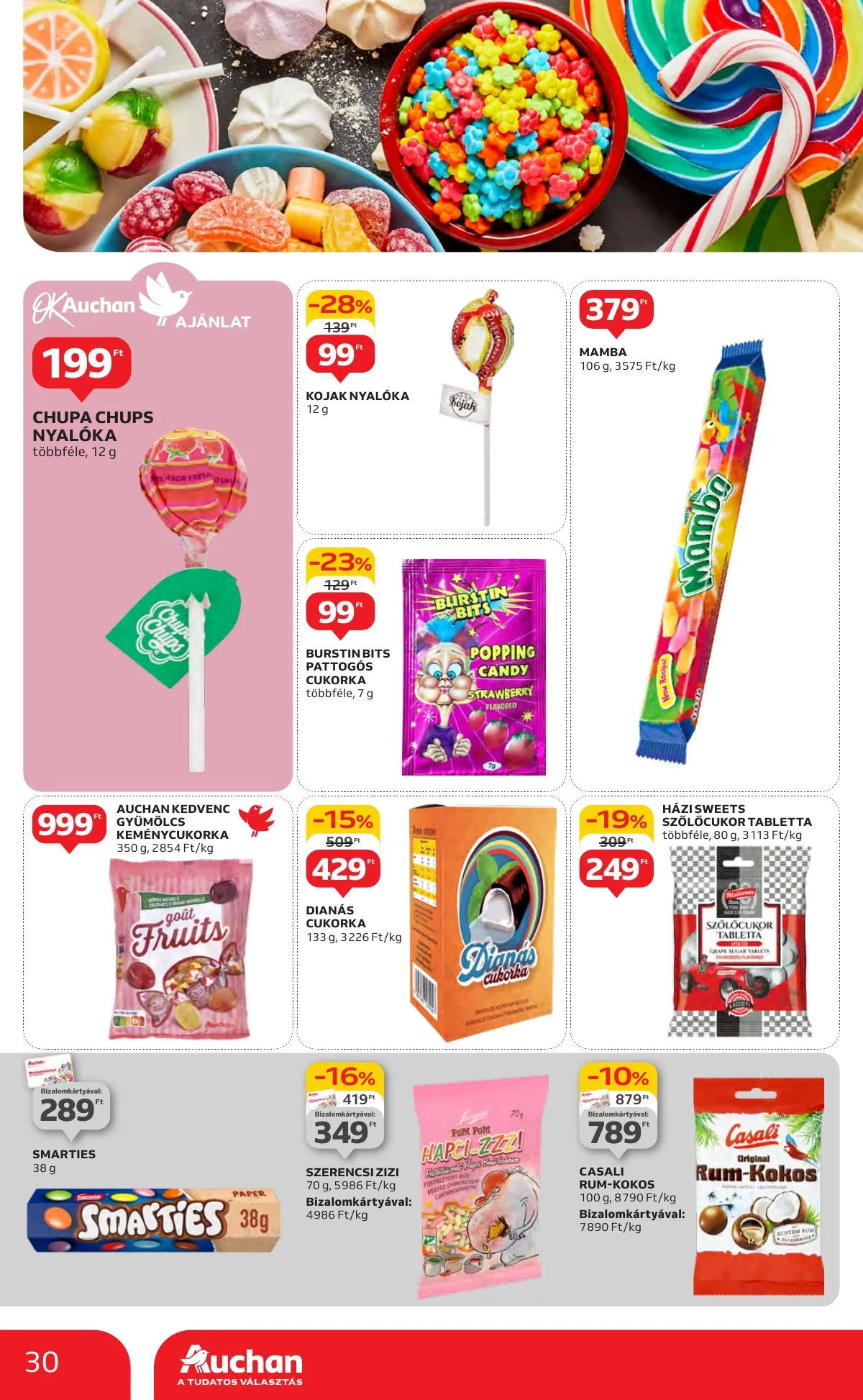 Auchan akciós újság Hipermarket 10.10–10.16 – 30. oldal