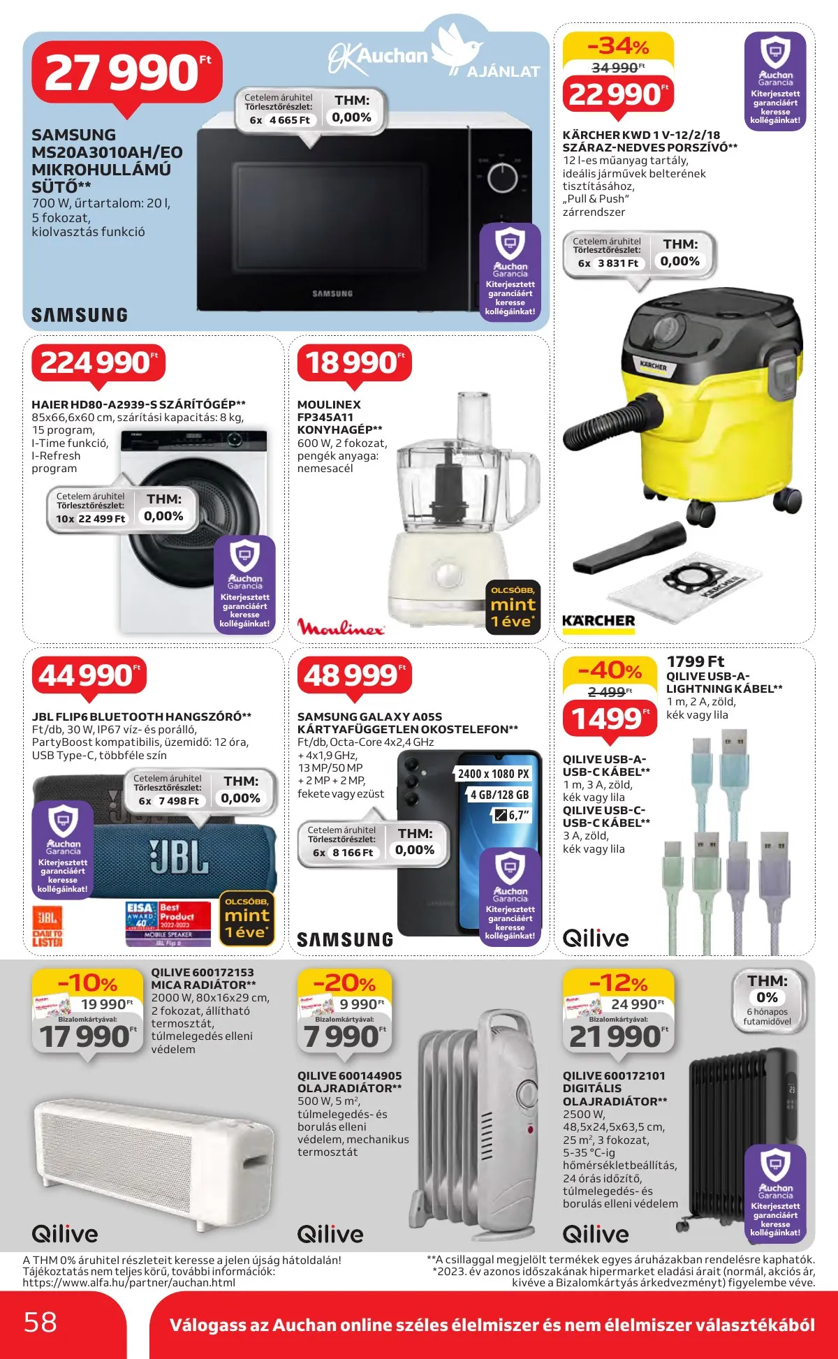 Auchan akciós újság Hipermarket 10.10–10.16 – 58. oldal