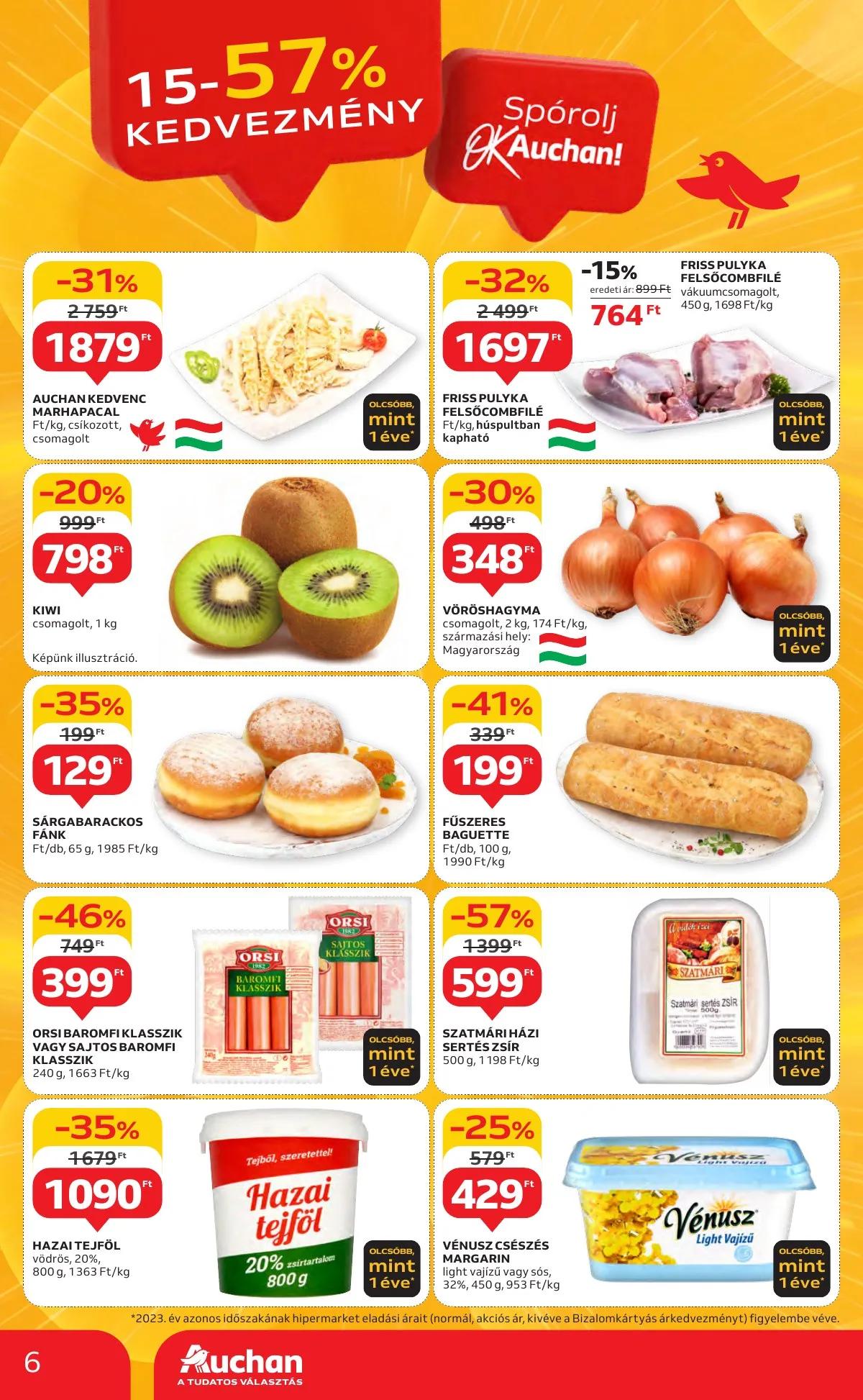 Auchan akciós újság Hipermarket 10.10–10.16 – 6. oldal