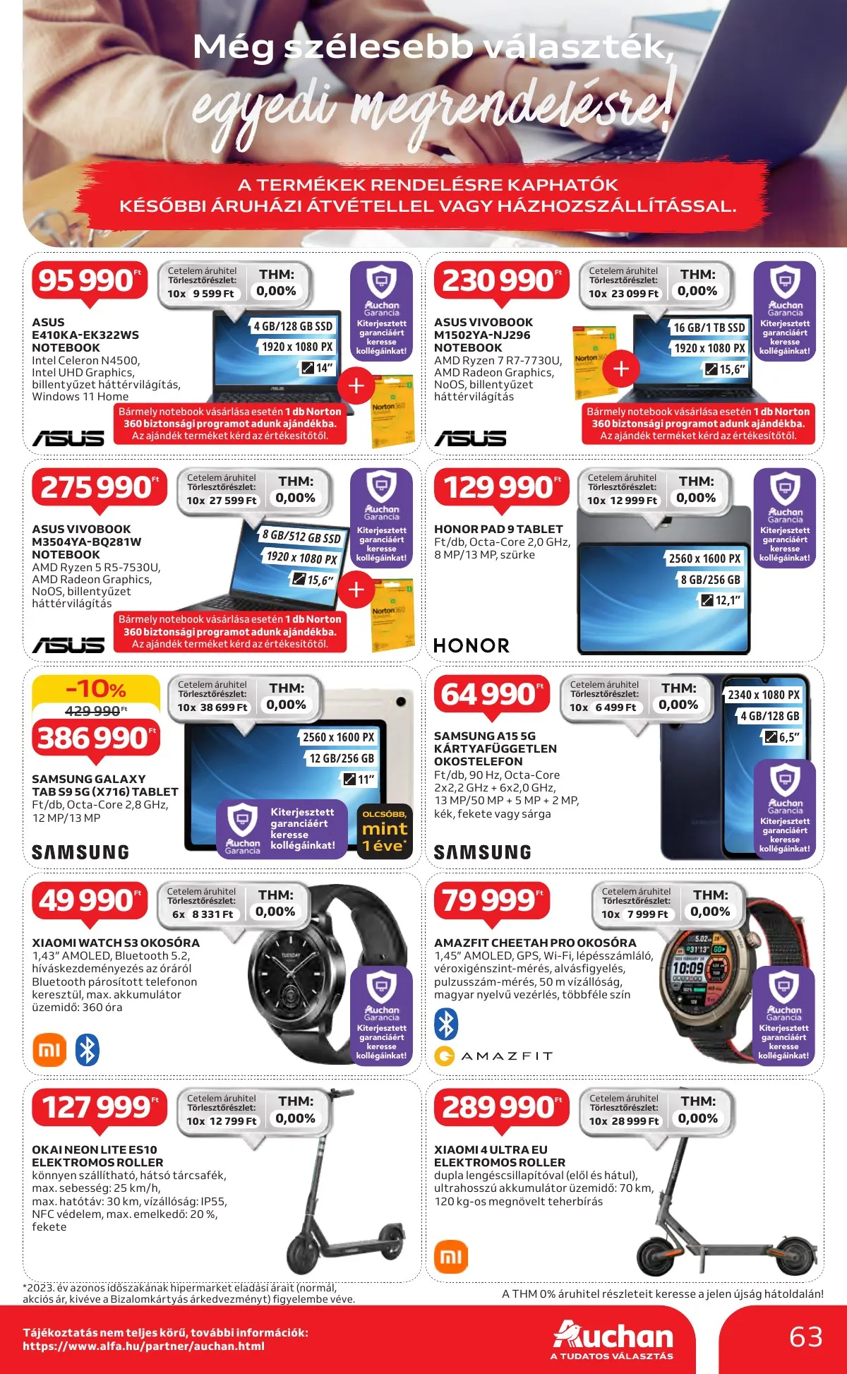 Auchan akciós újság Hipermarket 10.10–10.16 – 63. oldal