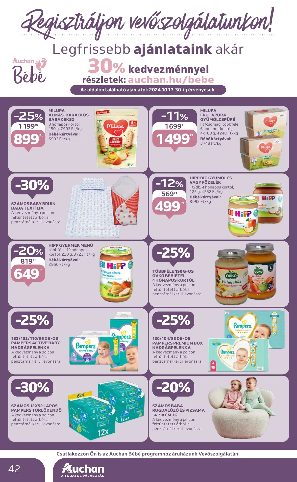Auchan akciós újság Hipermarket 10.17–10.23 – 42. oldal