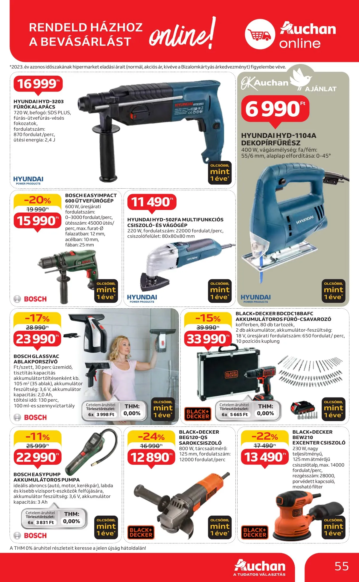 Auchan akciós újság Hipermarket 10.17–10.23 – 55. oldal