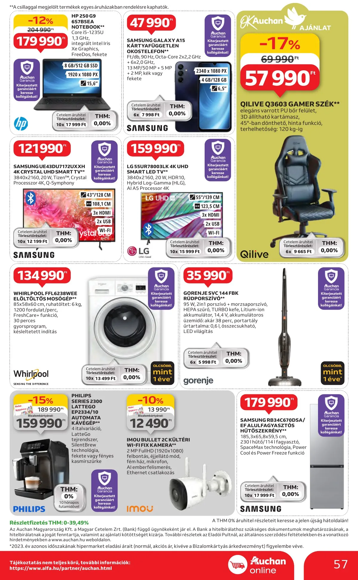 Auchan akciós újság Hipermarket 10.17–10.23 – 57. oldal