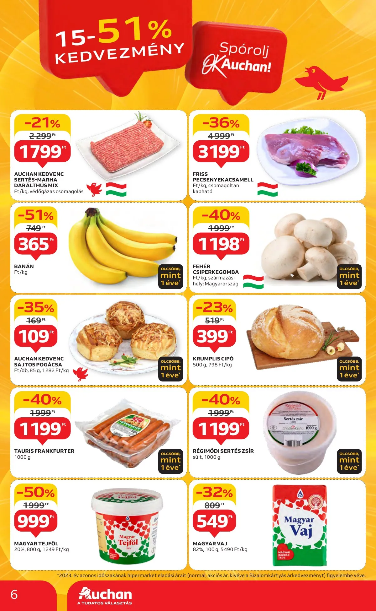 Auchan akciós újság Hipermarket 10.17–10.23 – 6. oldal