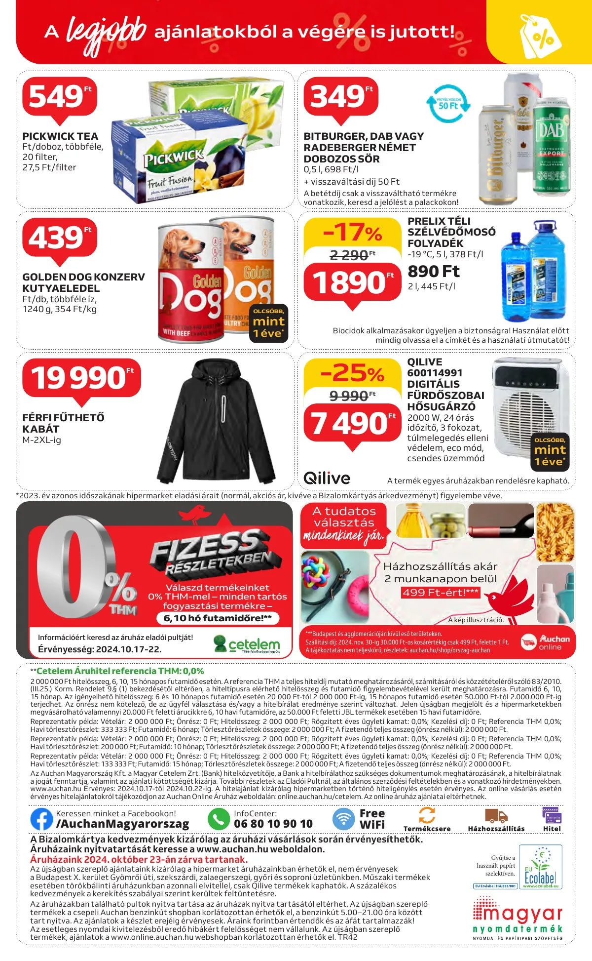 Auchan akciós újság Hipermarket 10.17–10.23 – 62. oldal