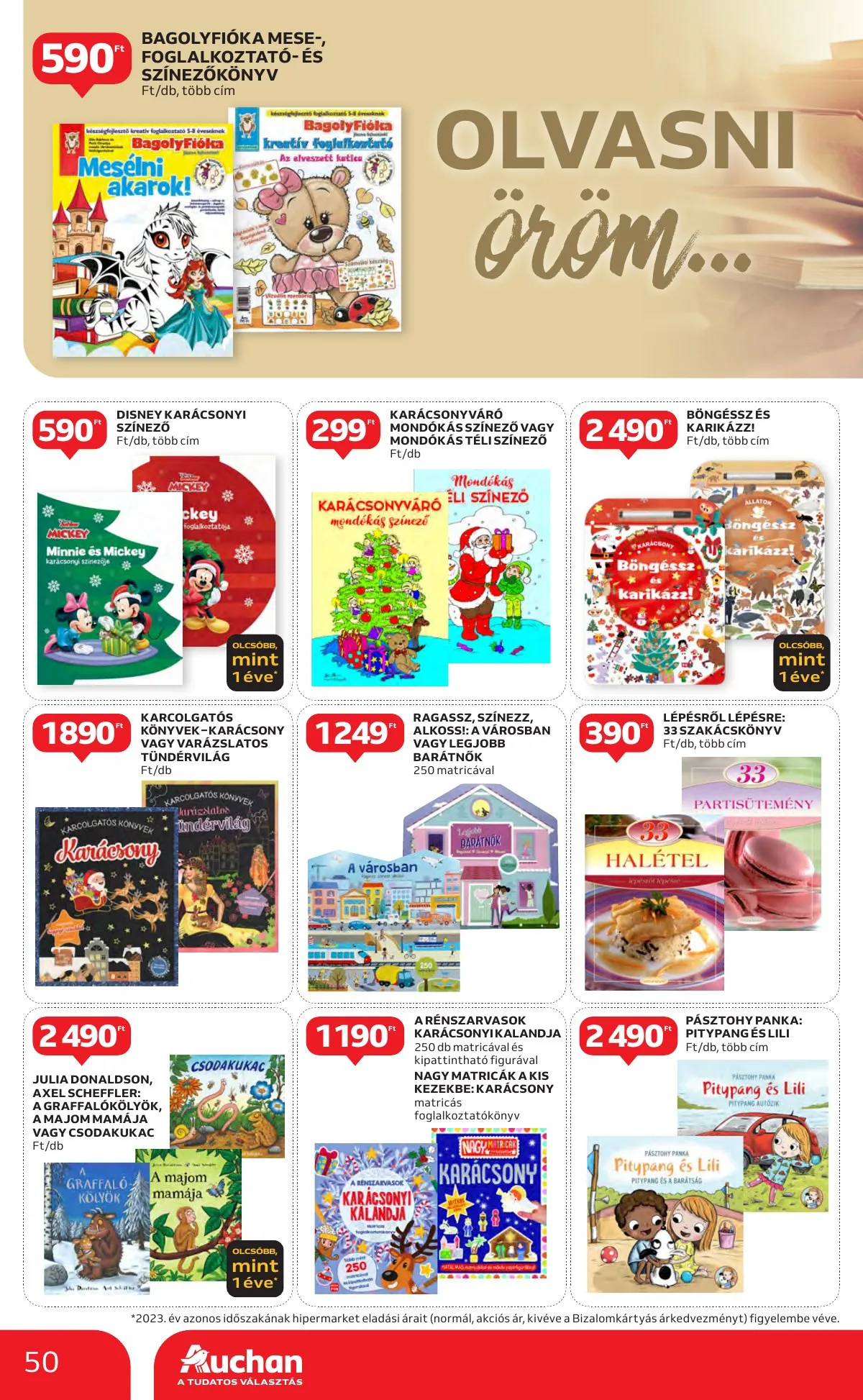 Auchan akciós újság Hipermarket 10.24–10.30 – 50. oldal
