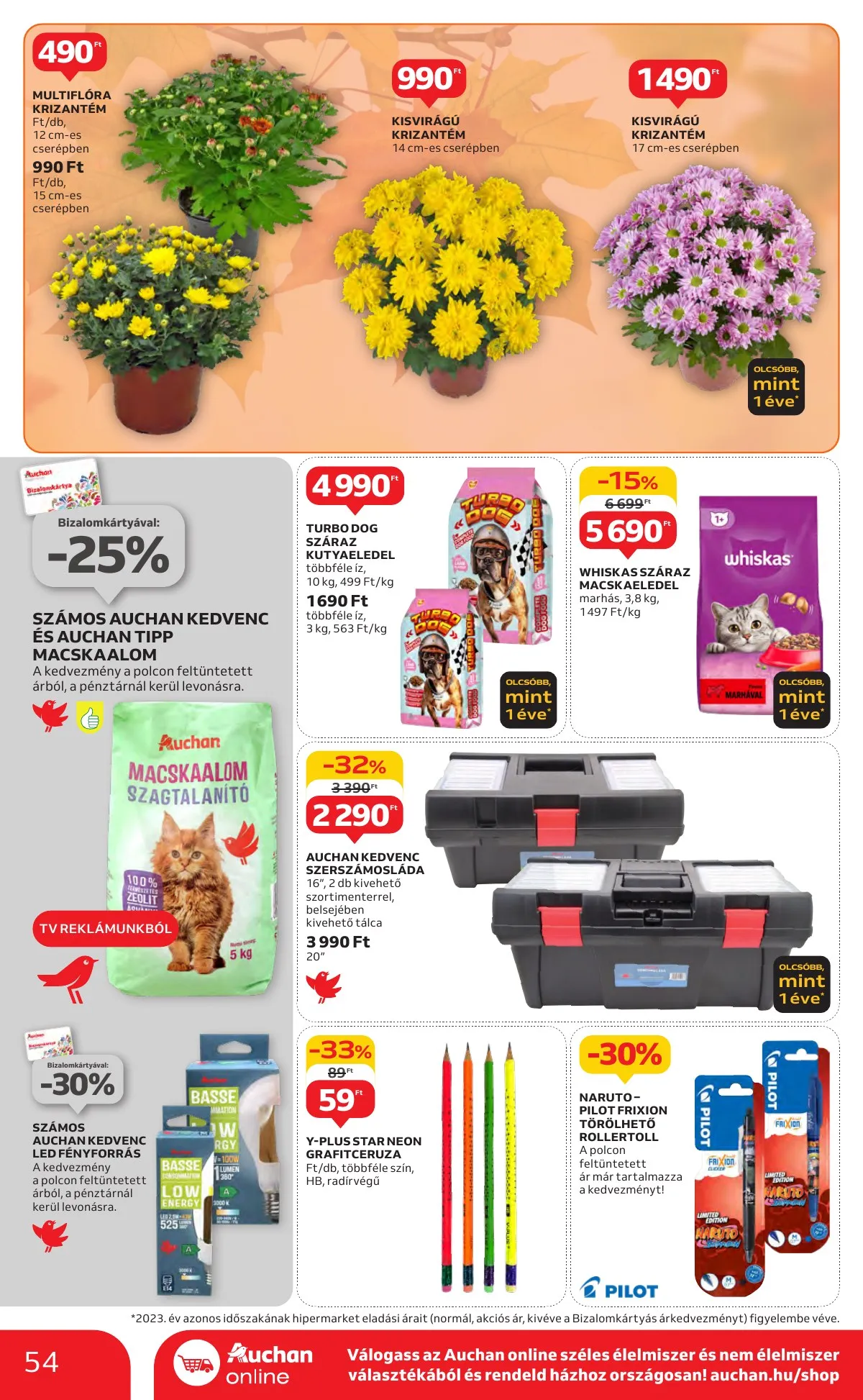 Auchan akciós újság Hipermarket 10.24–10.30 – 54. oldal