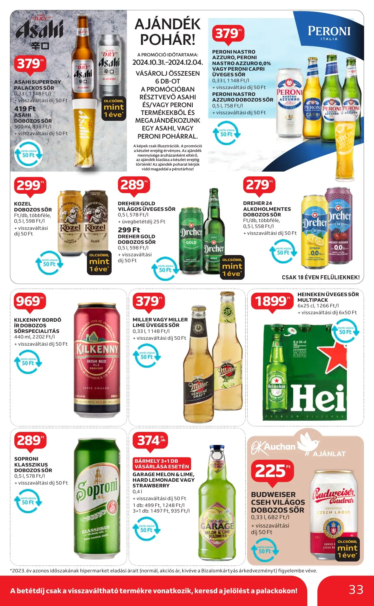 Auchan akciós újság Hipermarket 10.31–11.06 – 33. oldal