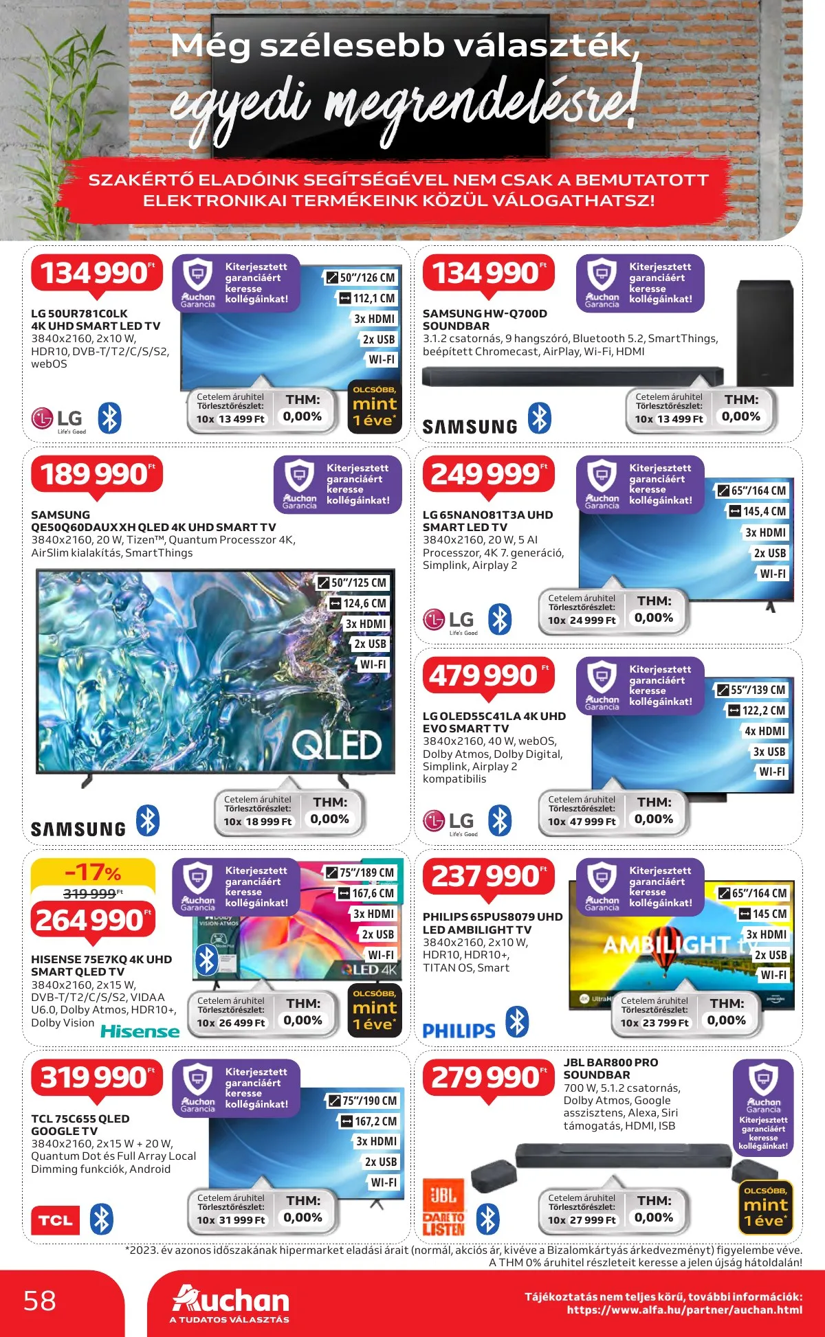 Auchan akciós újság Hipermarket 10.31–11.06 – 58. oldal