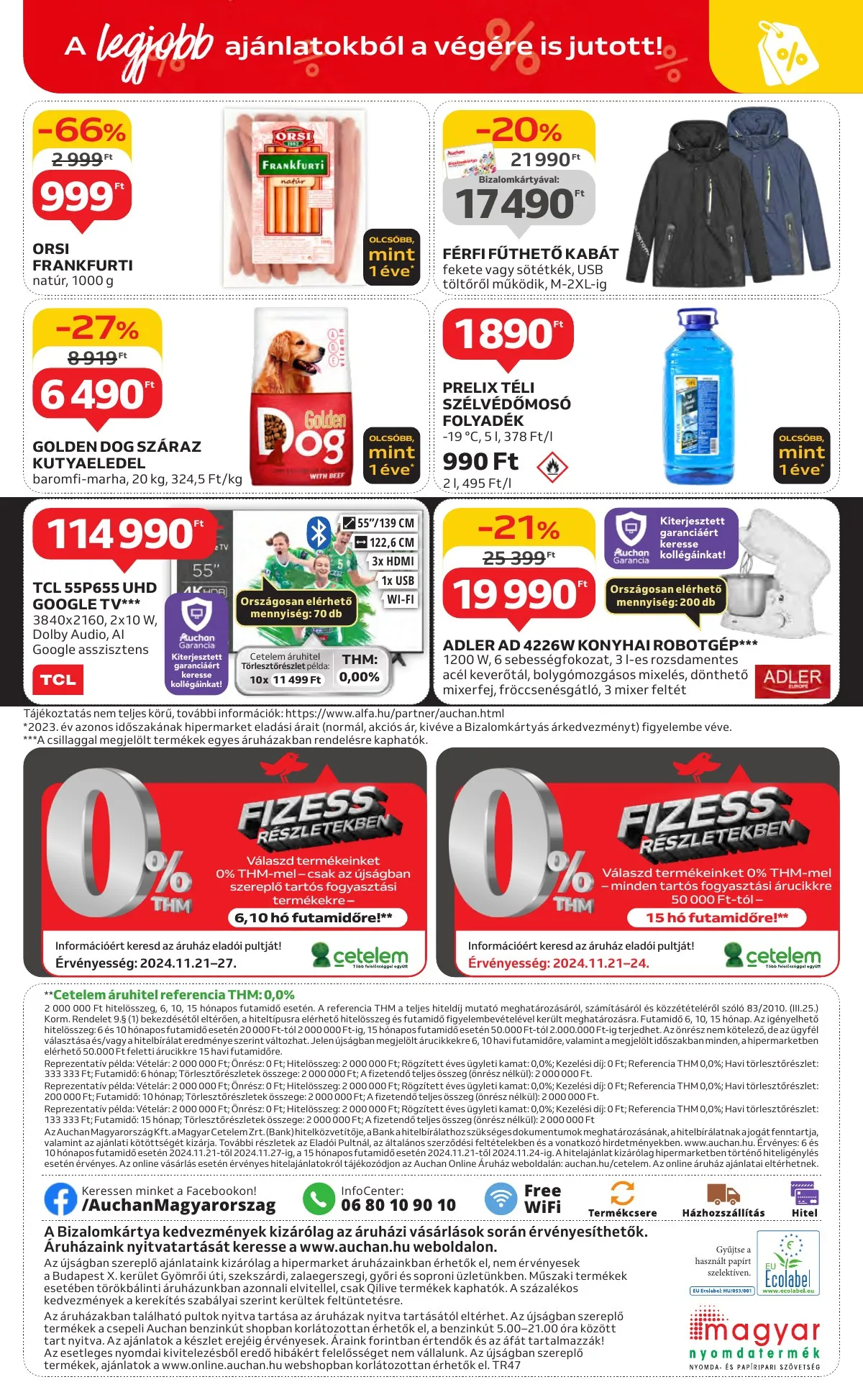 Auchan akciós újság Hipermarket 11.21–11.27 – 56. oldal