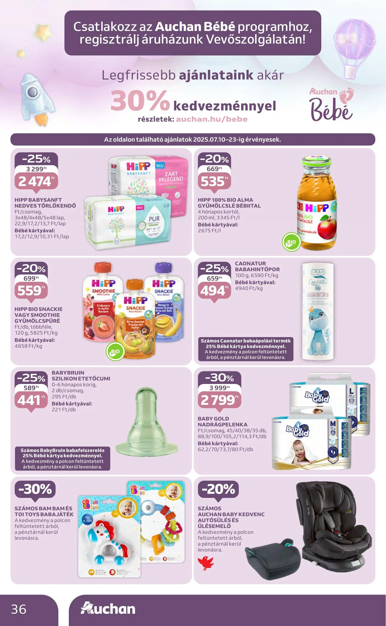 Auchan akciós újság Hipermarket 07.10–07.16 – 36. oldal