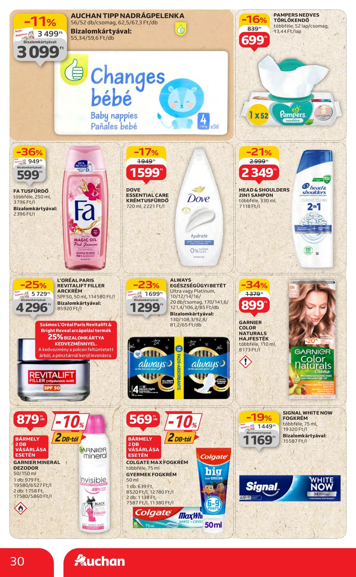 Auchan akciós újság Hipermarket 07.24–07.30 – 30. oldal