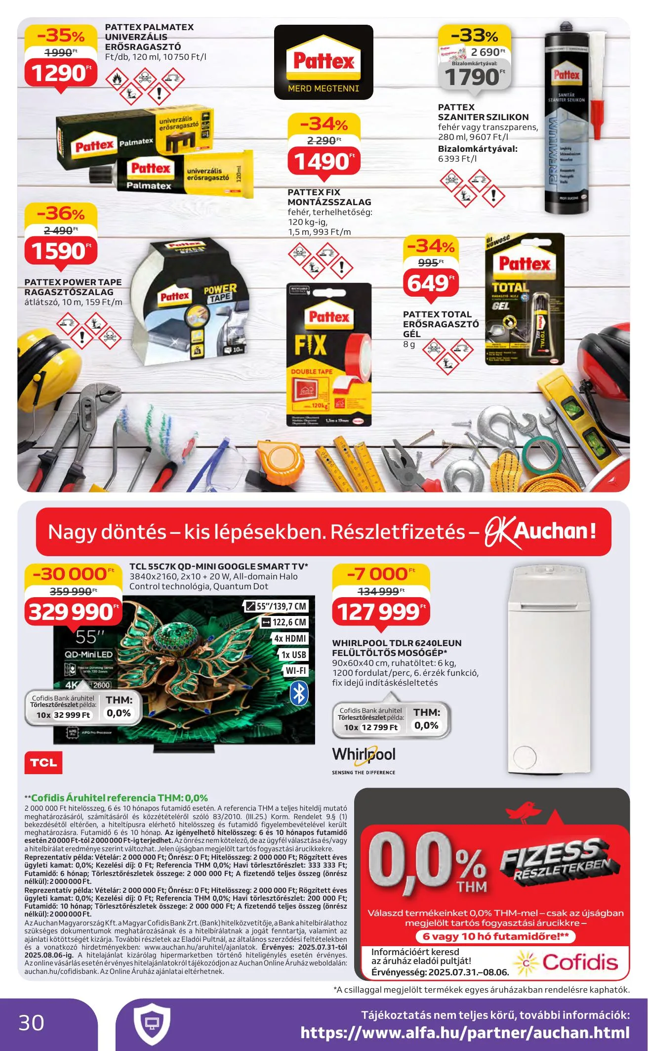 Auchan akciós újság Hipermarket 07.31–08.06 – 30. oldal