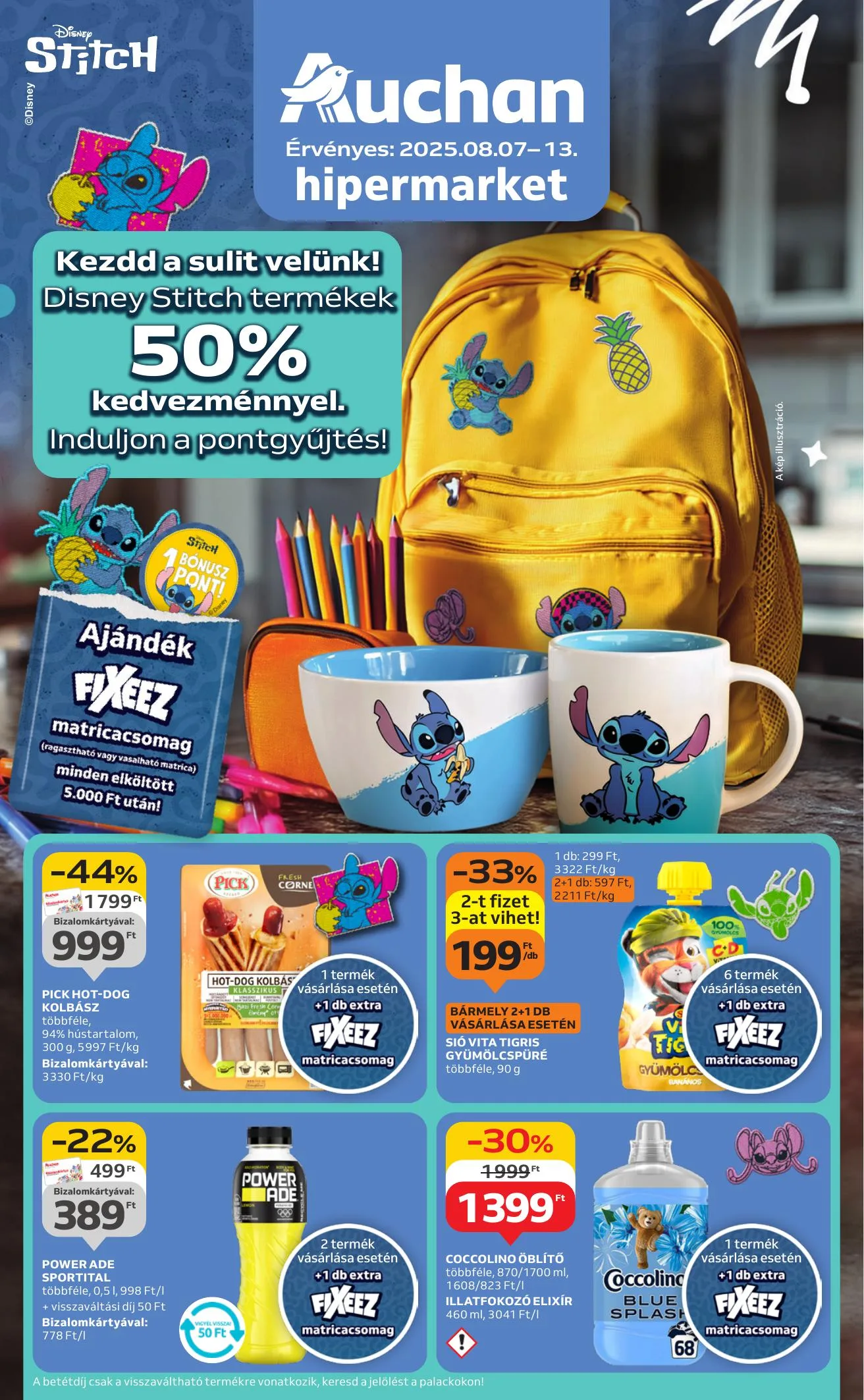 Auchan akciós újság Hipermarket 08.07–08.13
