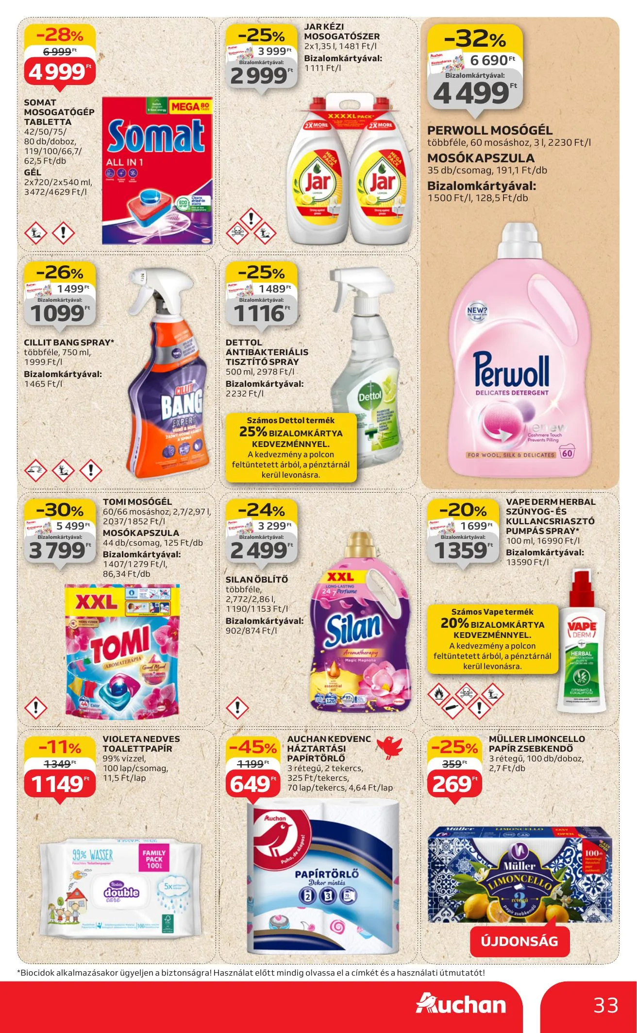 Auchan akciós újság Hipermarket 08.07–08.13 – 33. oldal