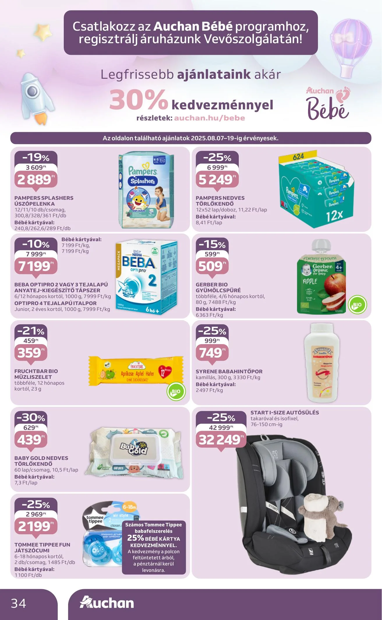 Auchan akciós újság Hipermarket 08.07–08.13 – 34. oldal
