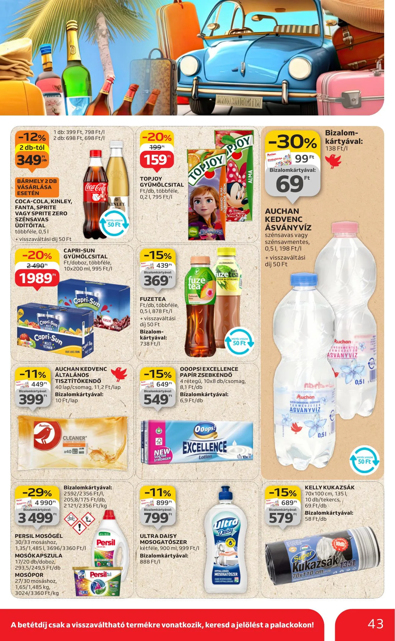 Auchan akciós újság Hipermarket 08.07–08.13 – 43. oldal