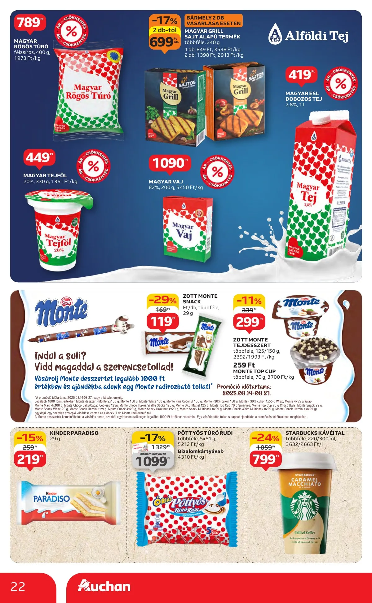 Auchan akciós újság Hipermarket 08.14–08.19 – 22. oldal