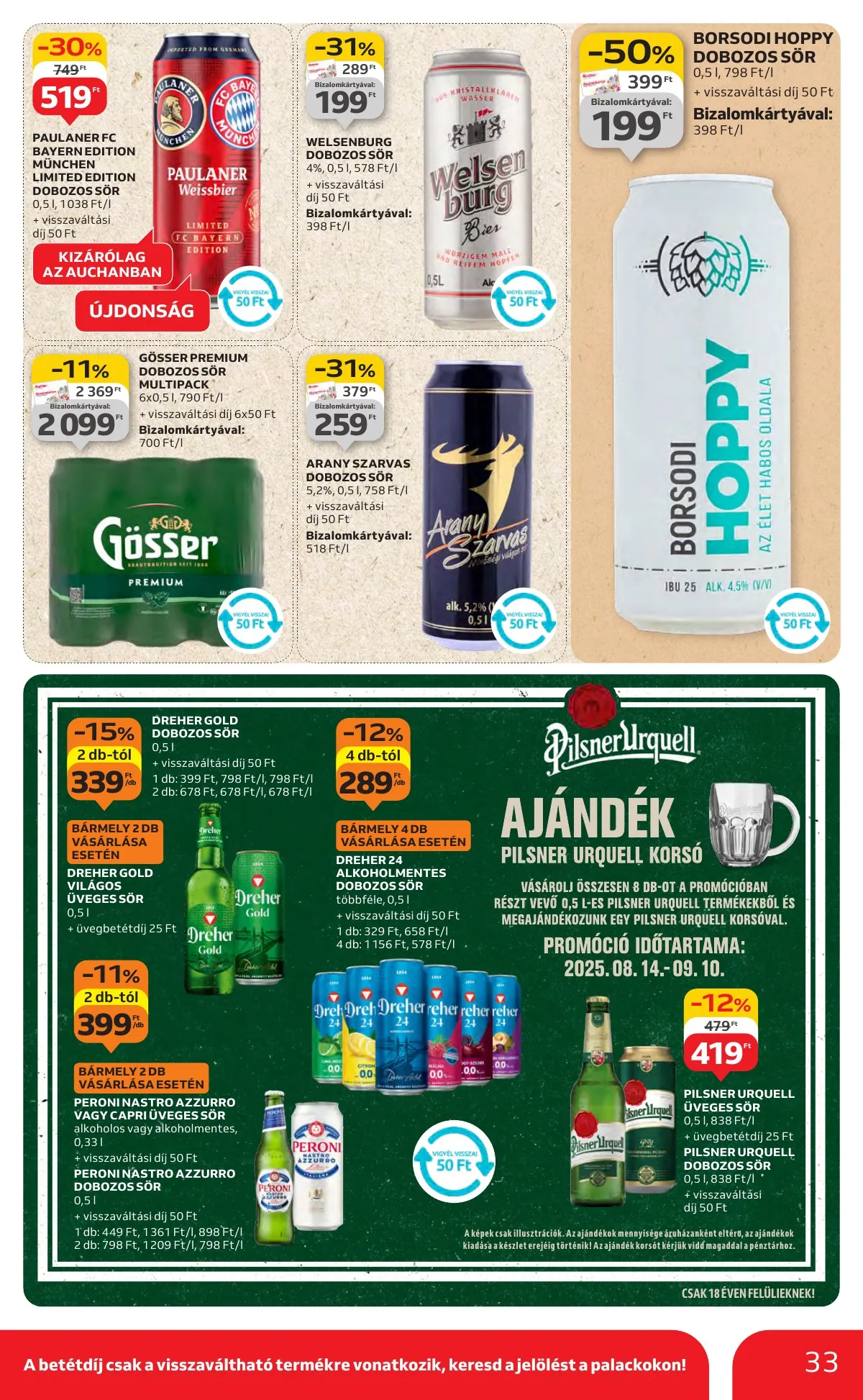 Auchan akciós újság Hipermarket 08.14–08.19 – 33. oldal