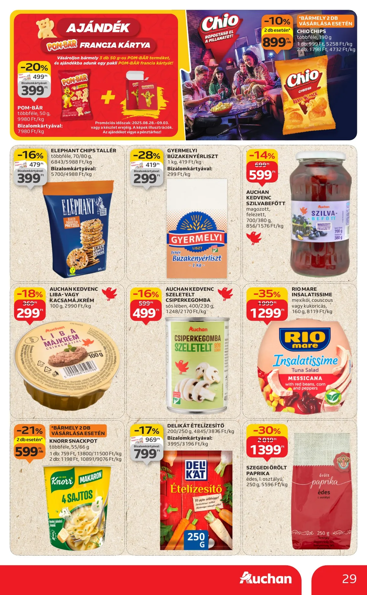 Auchan akciós újság Hipermarket 08.28–09.03 – 29. oldal